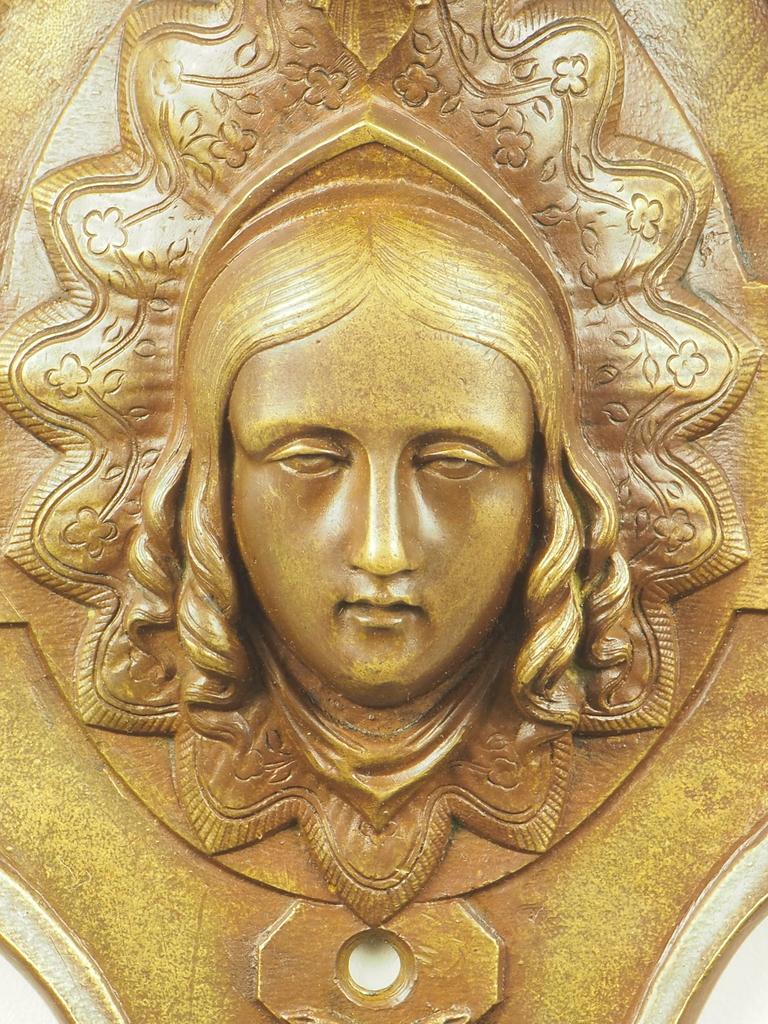 Exquisite Antique Bronze Wall Light Greek Goddess Athena 1