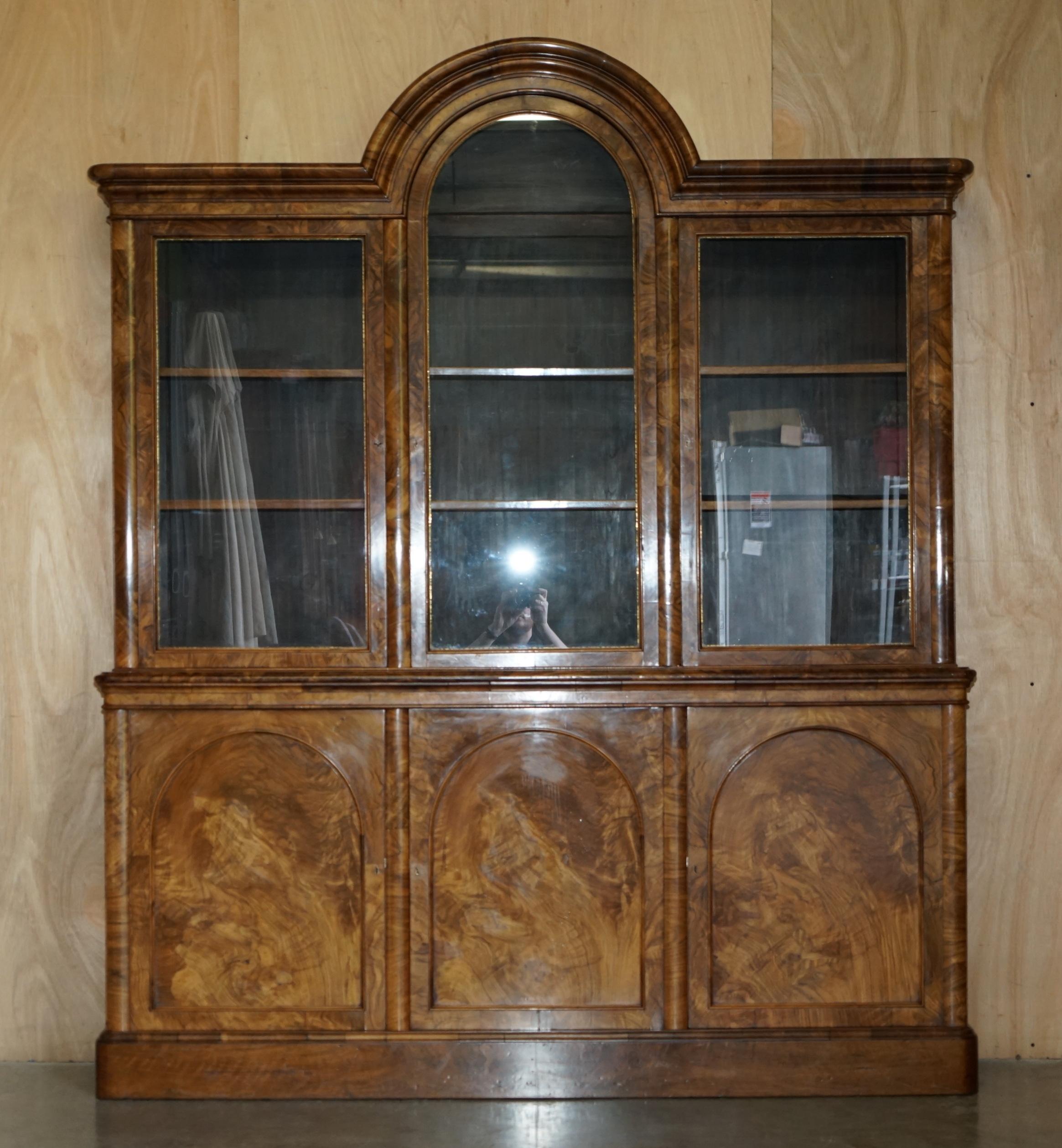 Royal House Antiques

Royal House Antiques is delighted to offer for sale this sublime circa 1860 Antique Victorian Burr Walnut Library bookcase with Steeple top made in the Gothic Revival taste

Please note the delivery fee listed is just a guide,