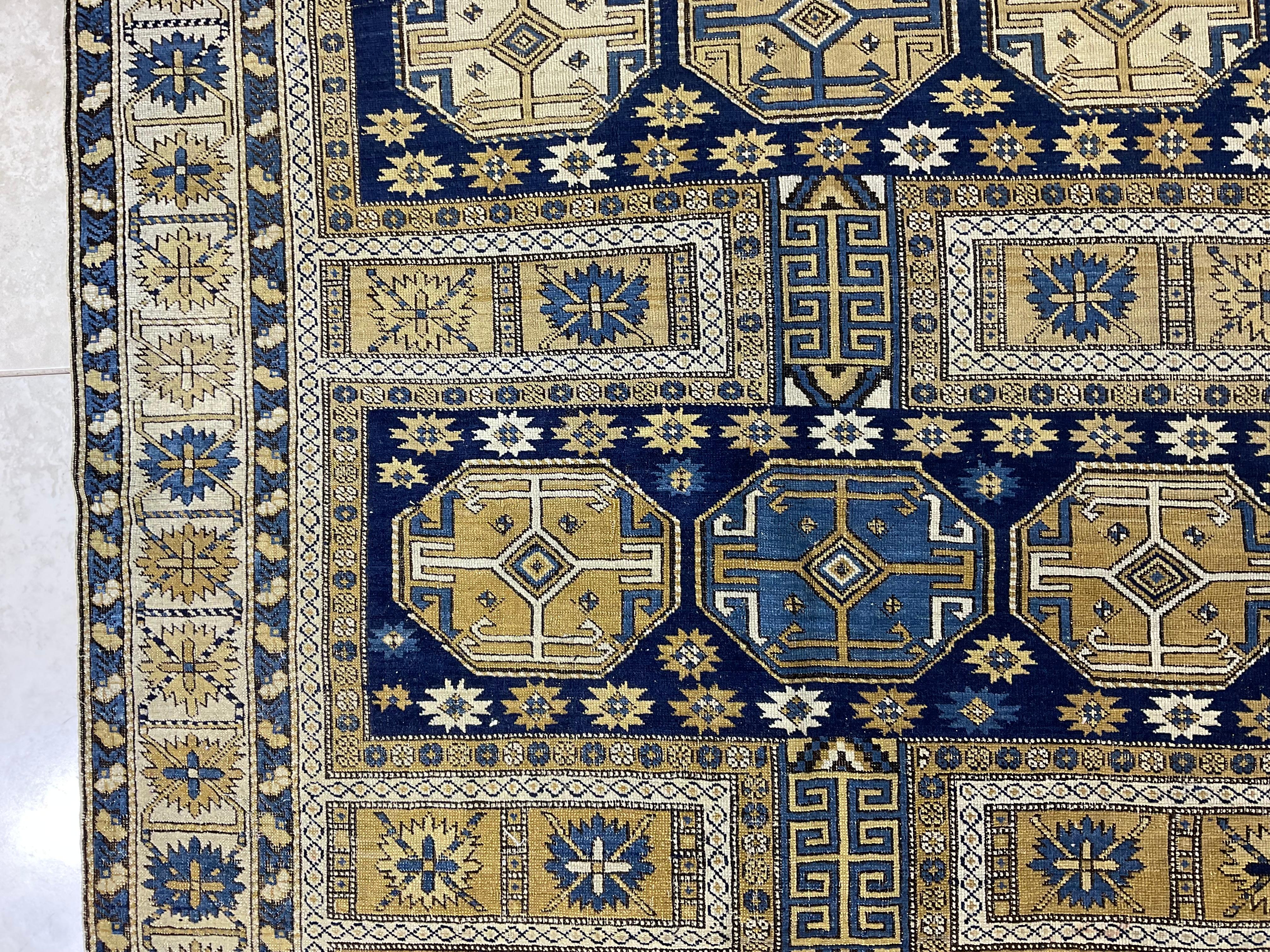 Exquisite Antique Caucasian Shirvan  Rug     59”x 50”.5 For Sale 1