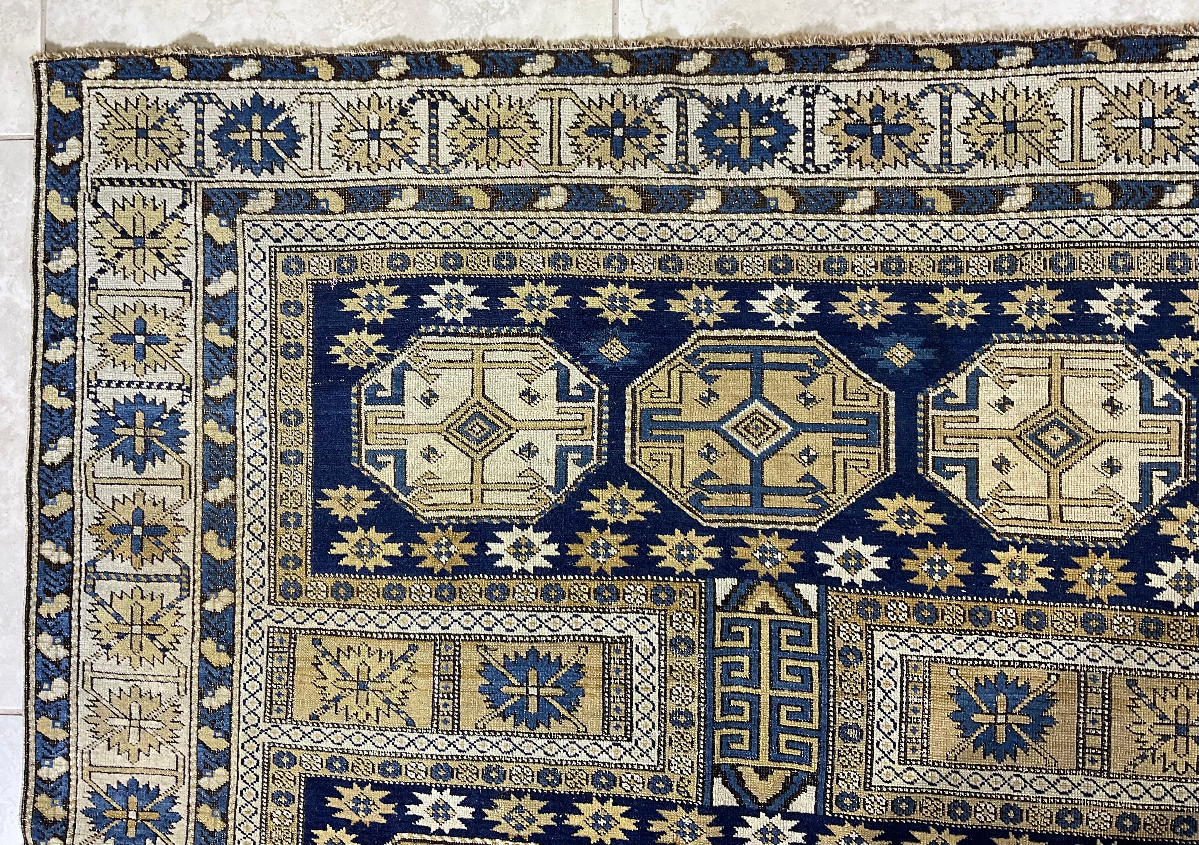 Exquisite Antique Caucasian Shirvan  Rug     59”x 50”.5 For Sale 2