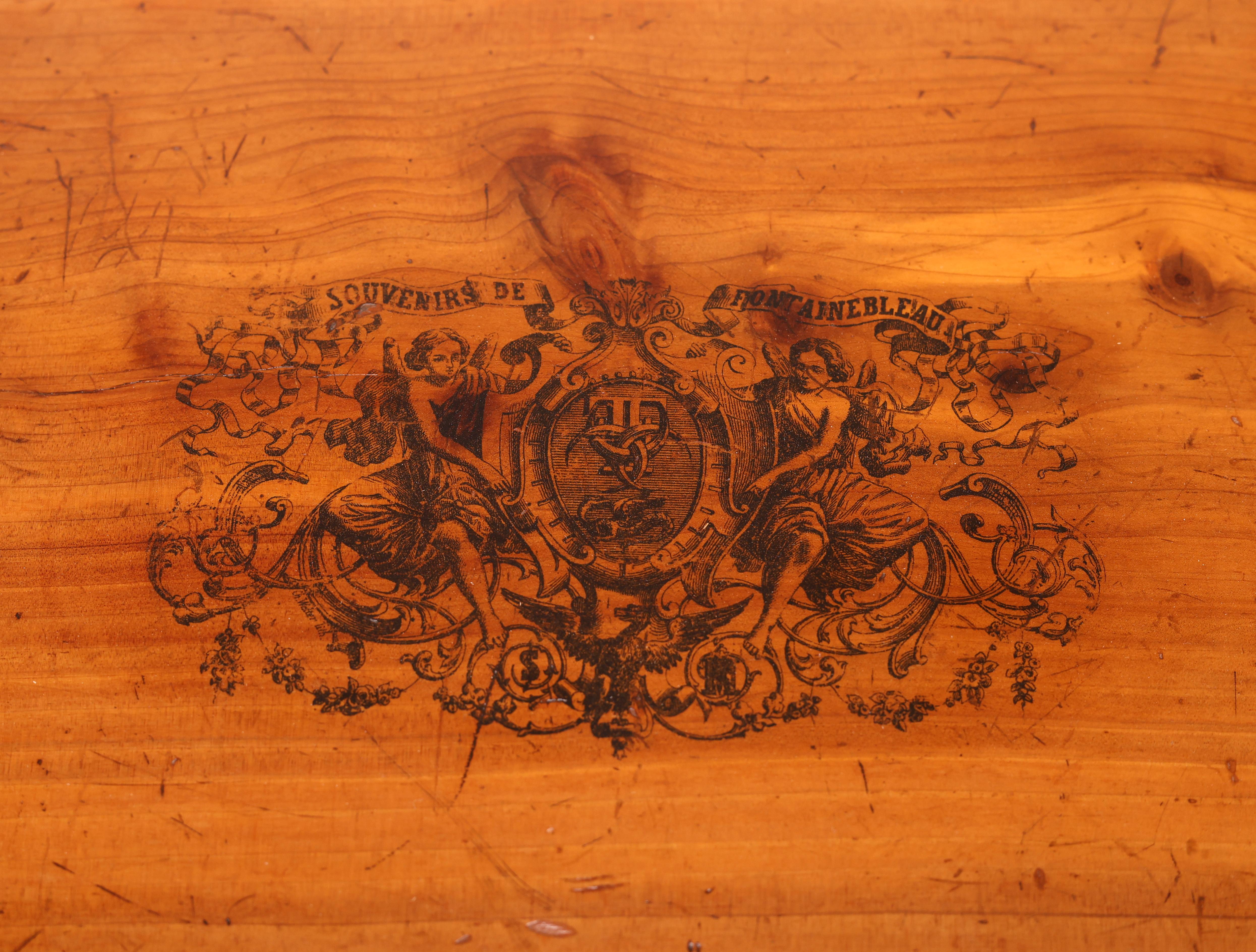 Exquisite Antique Cherrywood Jewelry Casket For Sale 3
