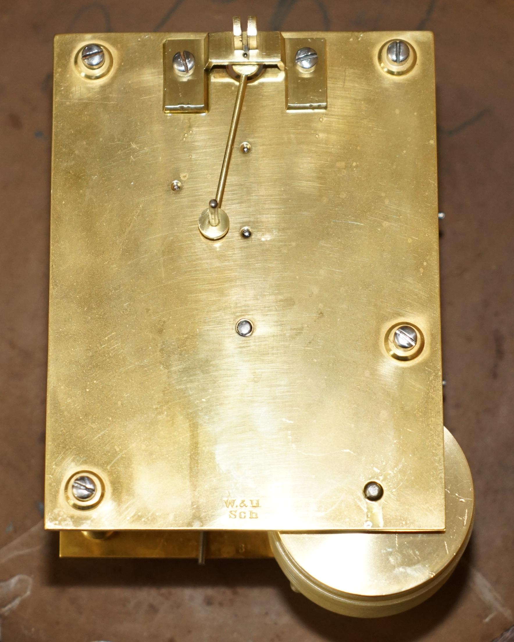 EXQUISITE ANTiQUE CIR 1880 WINTERHALDER & HOFMEIER WALL CLOCK STUNNING MOVEMENT For Sale 3