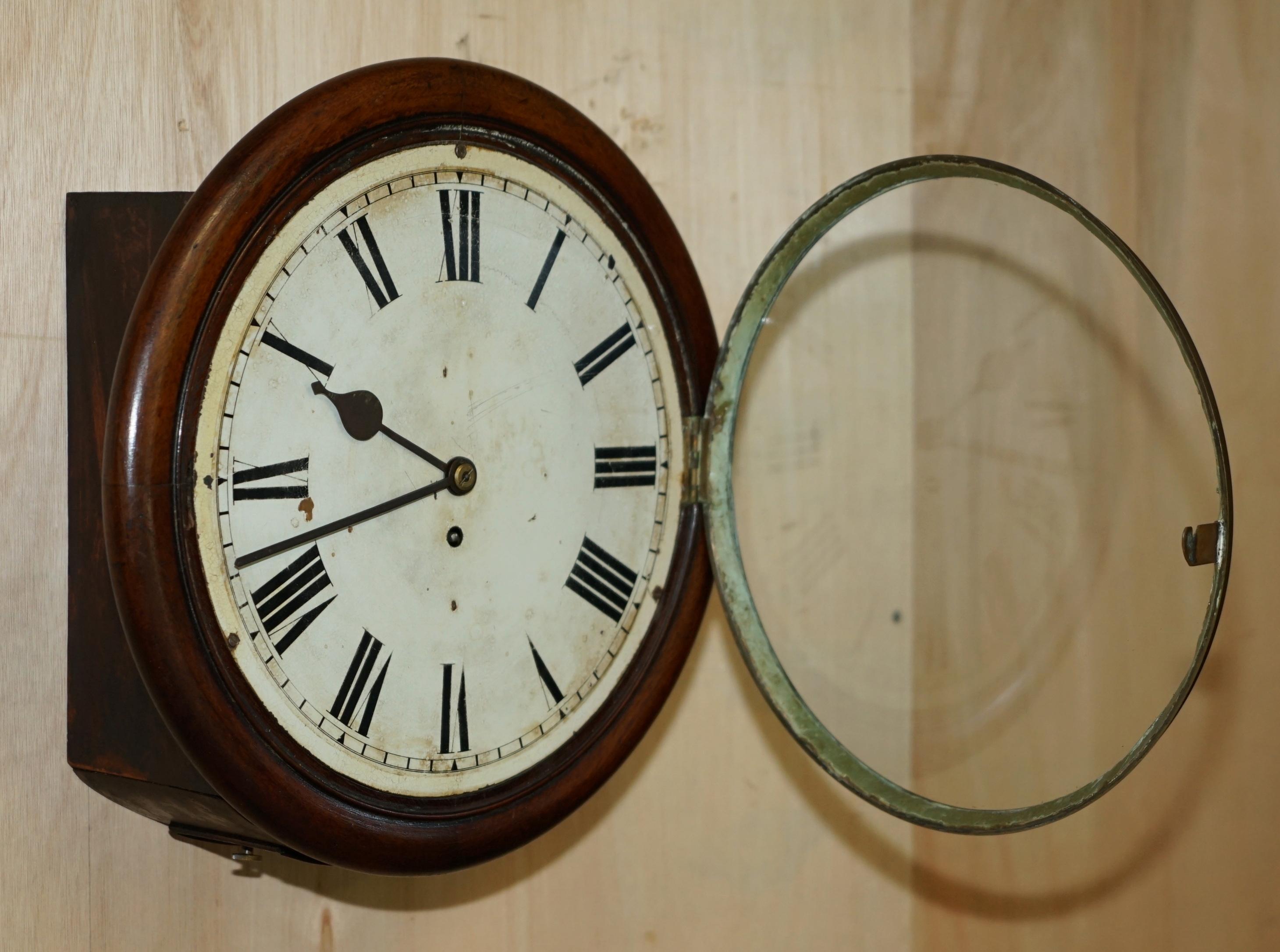 EXQUISITE ANTiQUE CIR 1880 WINTERHALDER & HOFMEIER WALL CLOCK STUNNING MOVEMENT For Sale 7