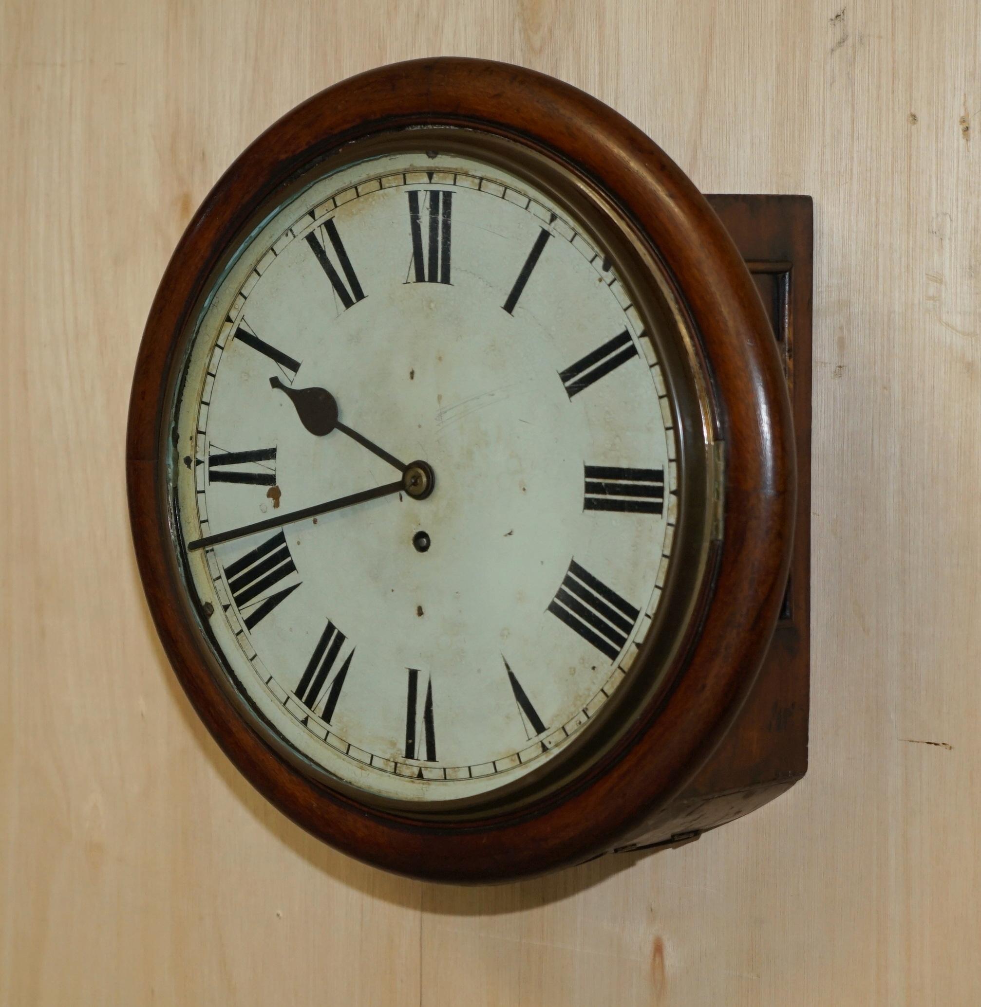 High Victorian EXQUISITE ANTiQUE CIR 1880 WINTERHALDER & HOFMEIER WALL CLOCK STUNNING MOVEMENT For Sale
