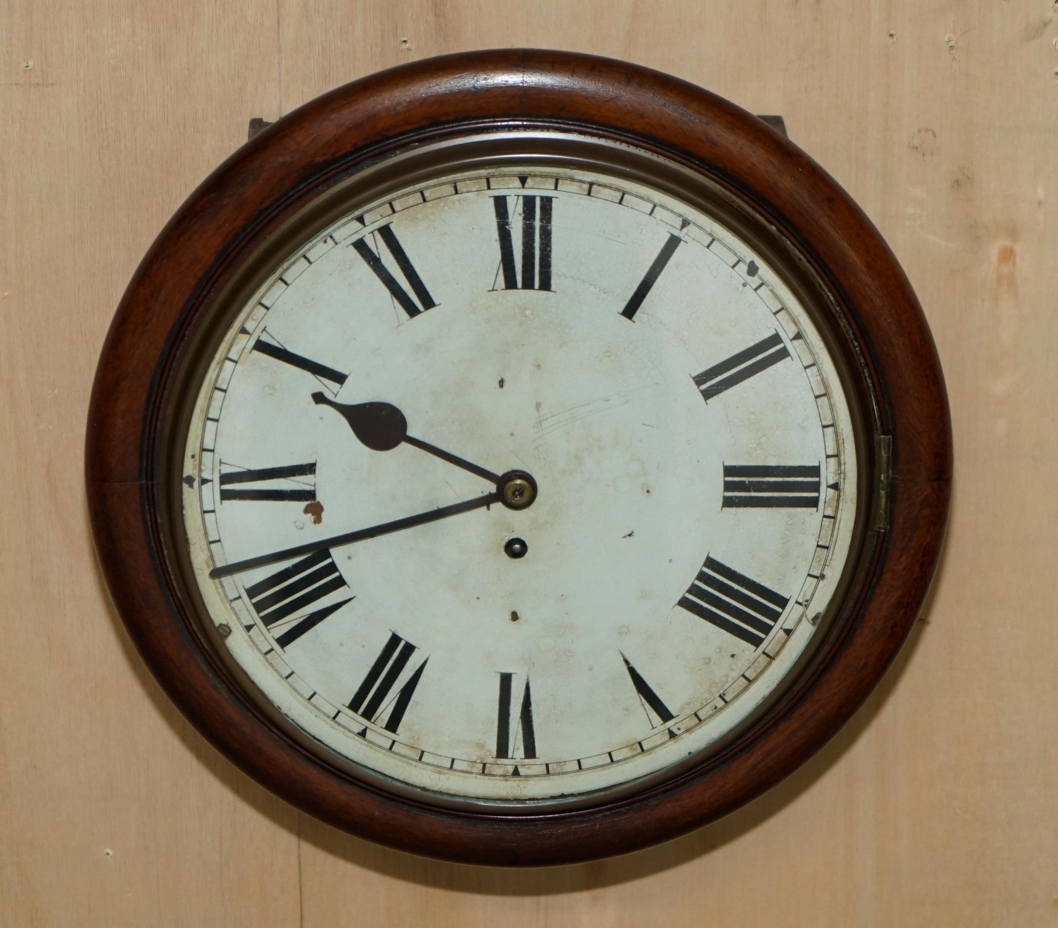 German EXQUISITE ANTiQUE CIR 1880 WINTERHALDER & HOFMEIER WALL CLOCK STUNNING MOVEMENT For Sale