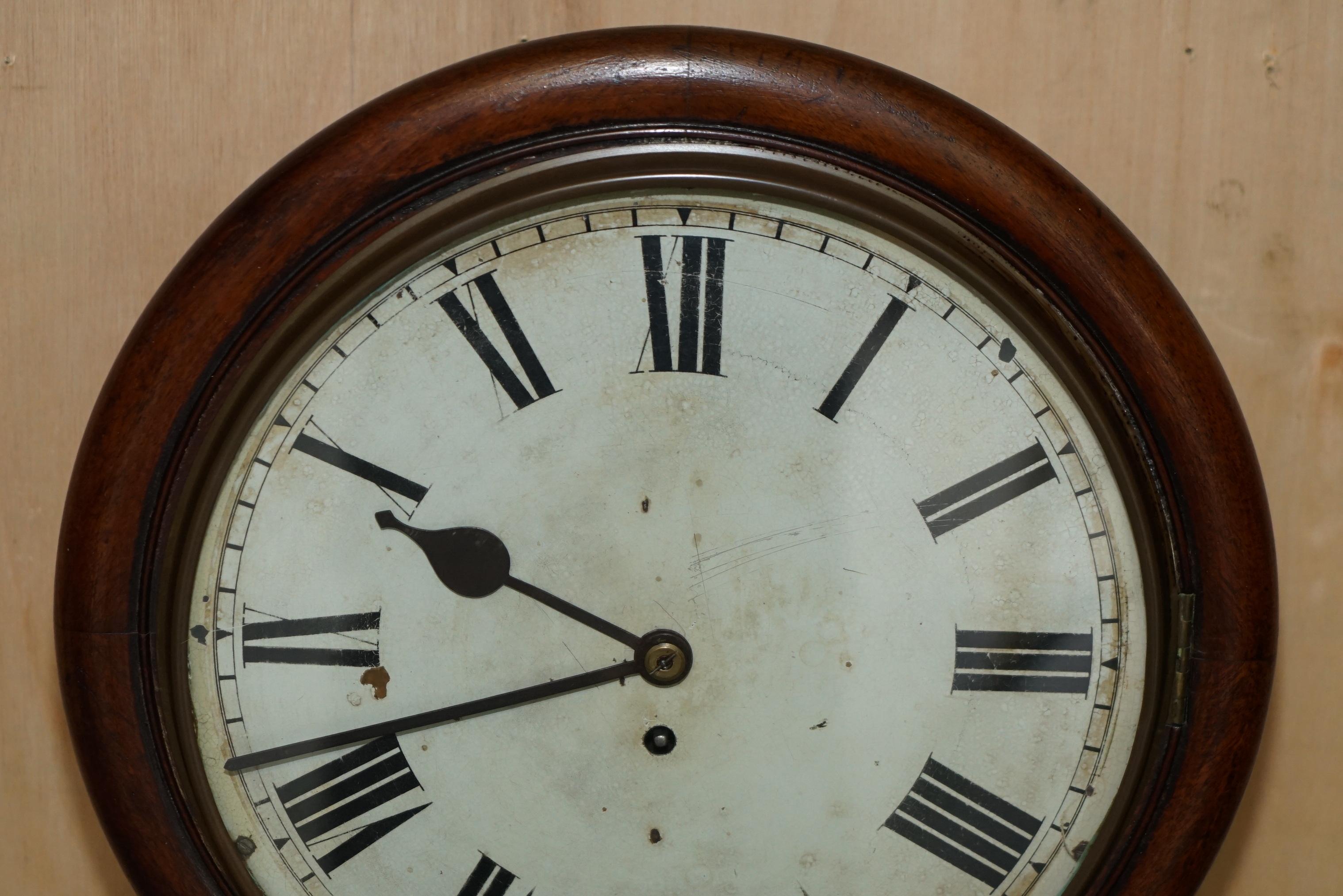 Hand-Crafted EXQUISITE ANTiQUE CIR 1880 WINTERHALDER & HOFMEIER WALL CLOCK STUNNING MOVEMENT For Sale