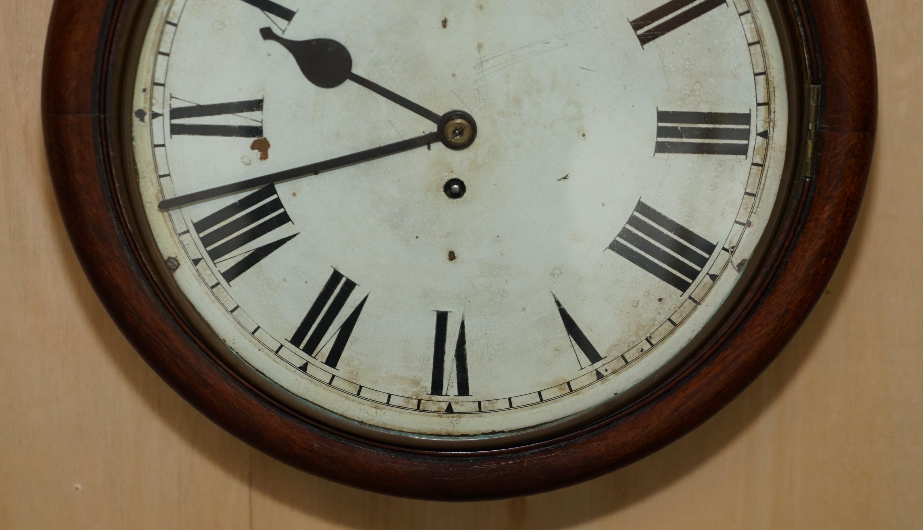 EXQUISITE ANTiQUE CIR 1880 WINTERHALDER & HOFMEIER WALL CLOCK STUNNING MOVEMENT In Fair Condition For Sale In West Sussex, Pulborough