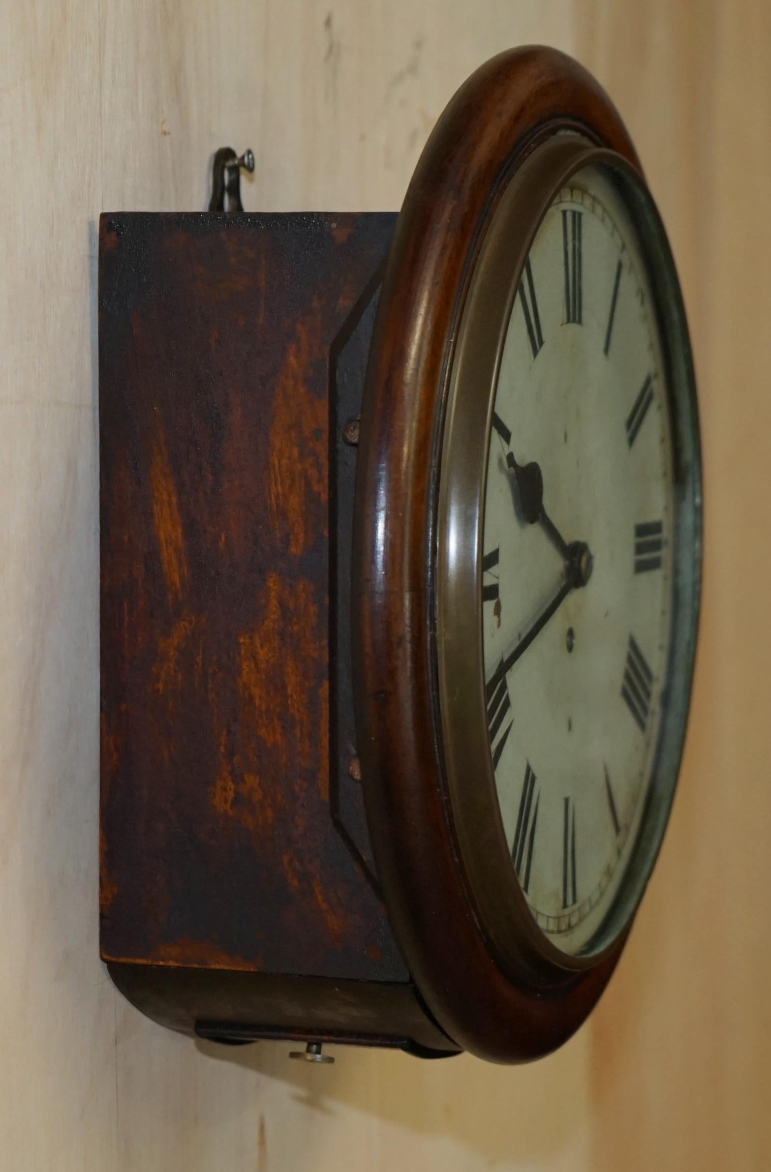 Wood EXQUISITE ANTiQUE CIR 1880 WINTERHALDER & HOFMEIER WALL CLOCK STUNNING MOVEMENT For Sale