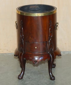 EXQUISITE ANTiQUE CIRCA 1760 DUTCH BRASS BOUND HARDWOOD TEESTOFF WINE COOLER