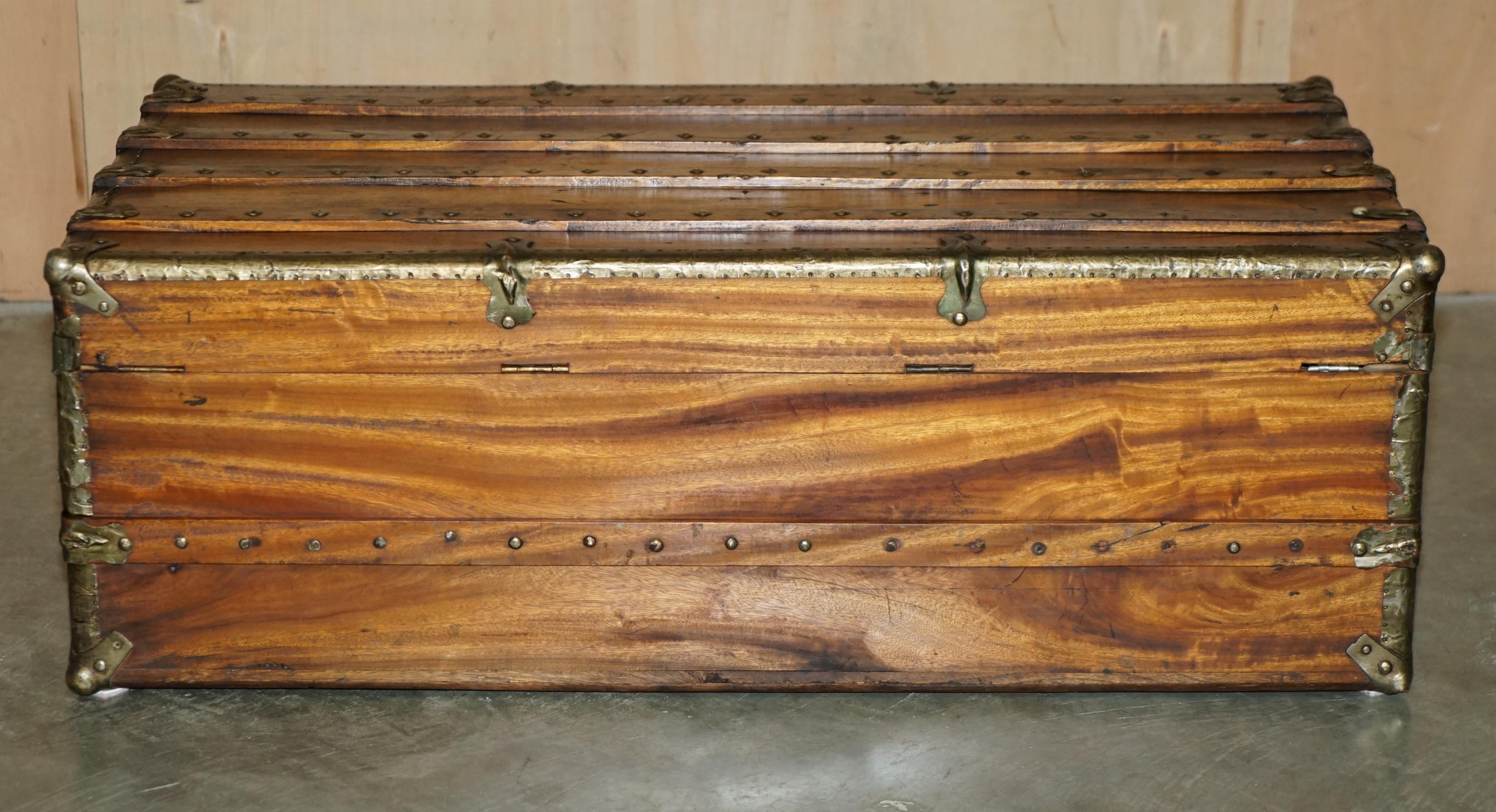 ESQUISITO ANTIQUARIO CIRCA 1900 ESPORTAZIONE CINESE CAMPHOR LEGNO VAPORE CESTINO in vendita 3