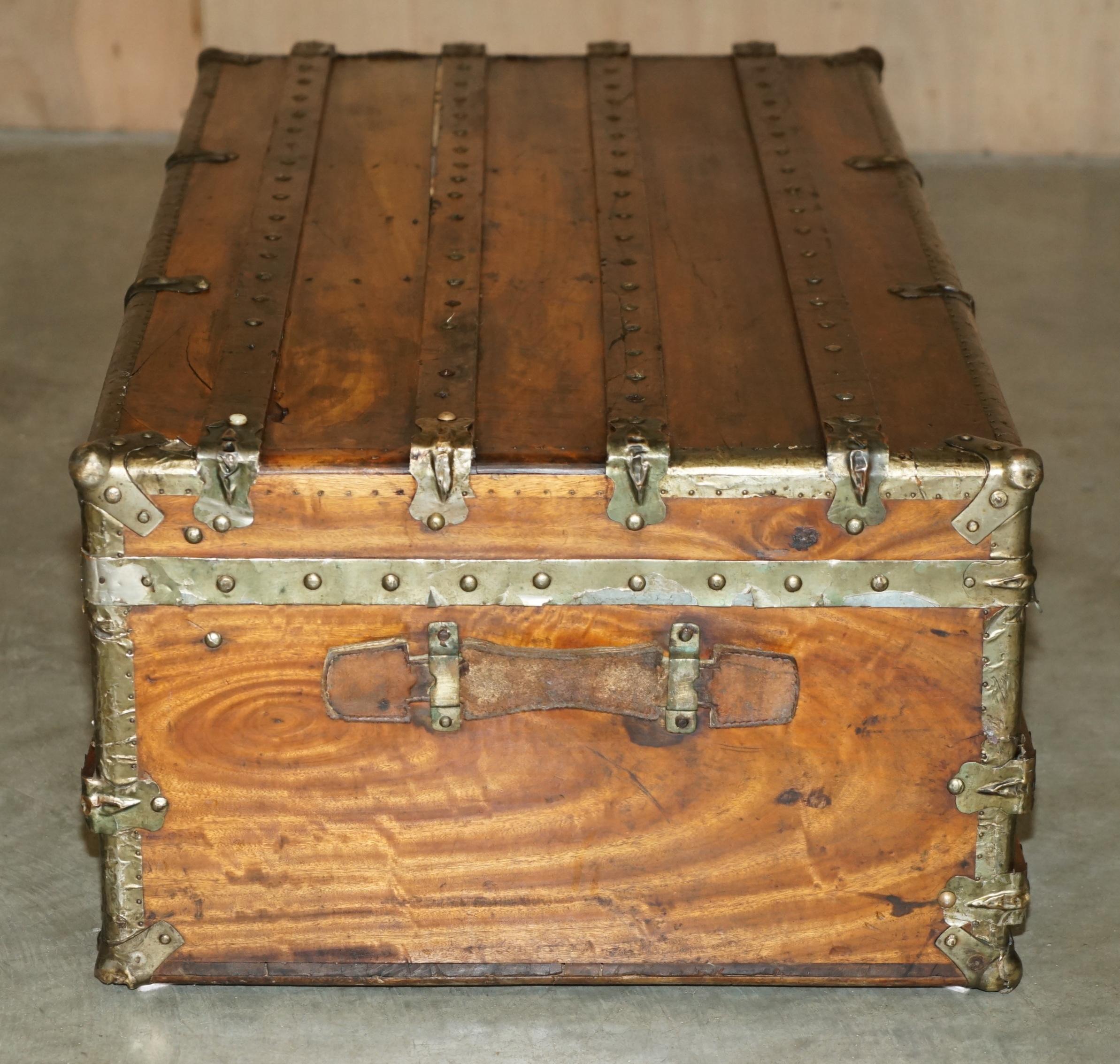 ESQUISITO ANTIQUARIO CIRCA 1900 ESPORTAZIONE CINESE CAMPHOR LEGNO VAPORE CESTINO in vendita 4