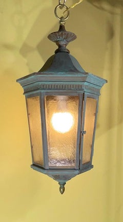 Exquisite Antique Copper Hanging Lantern - Unique Hand-Converted Masterpiece