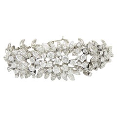 Exquisite Antique Diamond Bracelet – 26mm Wide, 6.75 Inches Long
