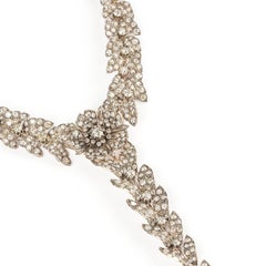 Exquisite Antique En Tremblant Diamond Necklace