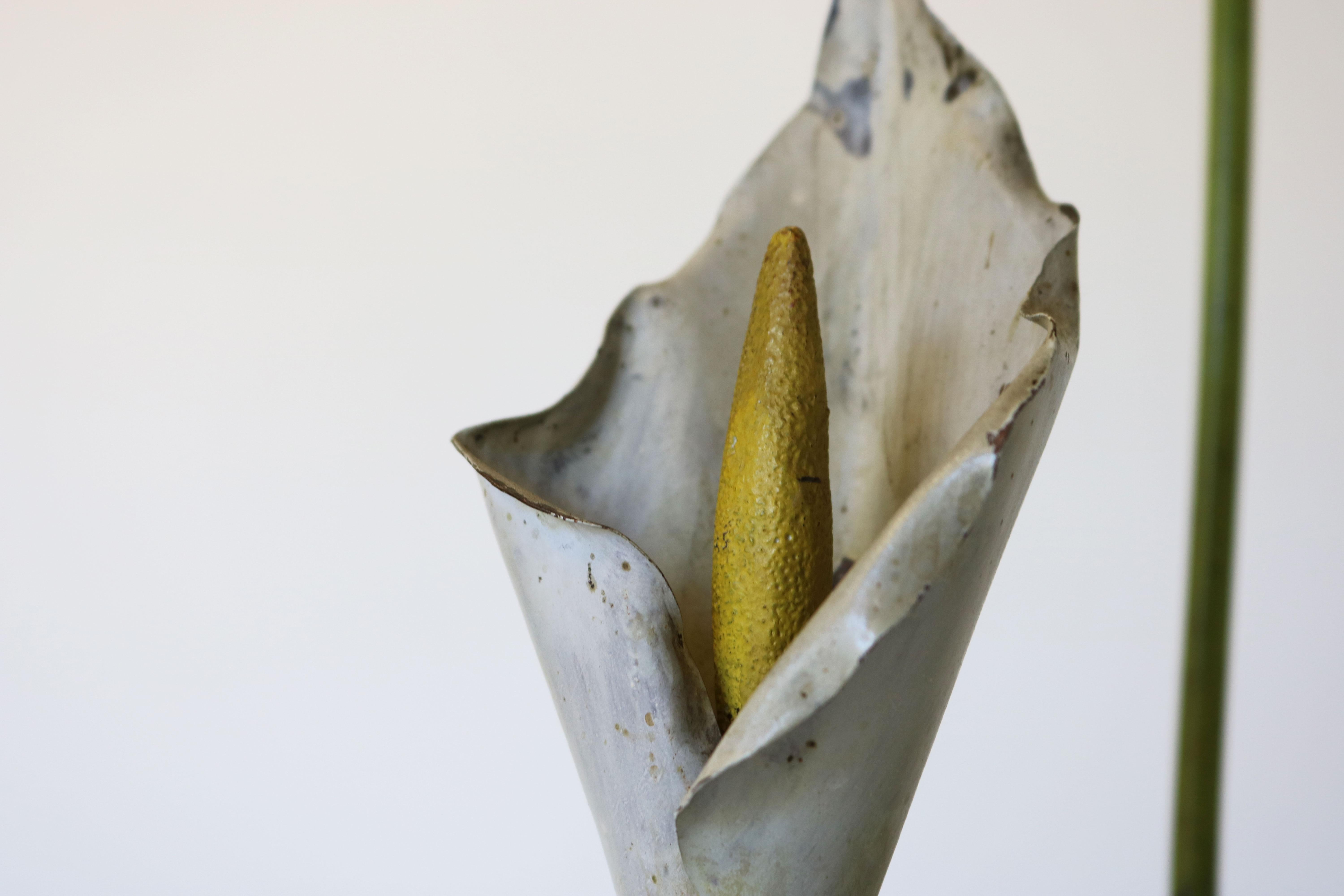 Magnifique lampadaire Heron Art Nouveau français ancien en bronze à motifs floraux en vente 6
