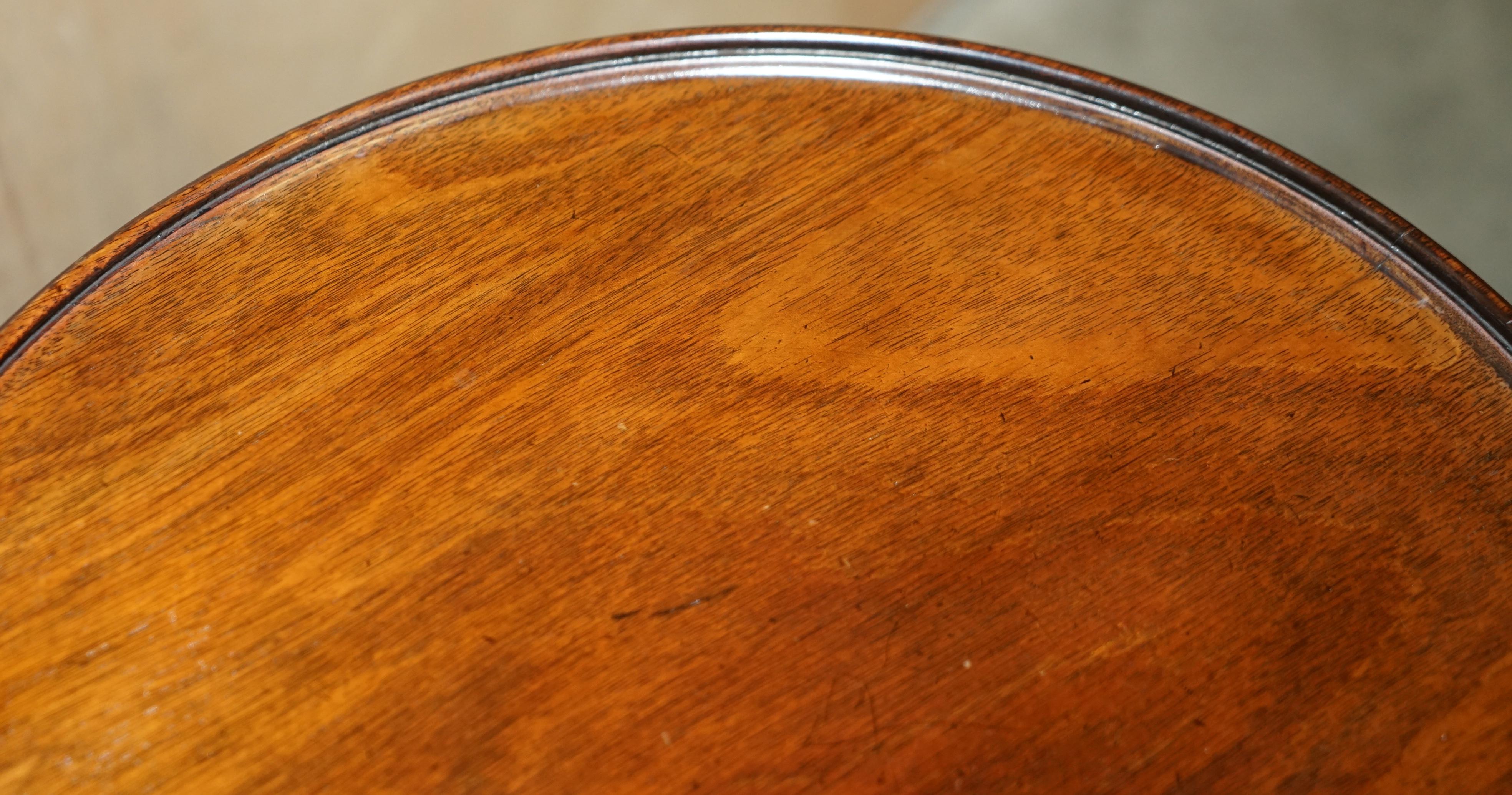 Exquisite Antique George III circa 1800 Hardwood Side Table with Spiral Column For Sale 5