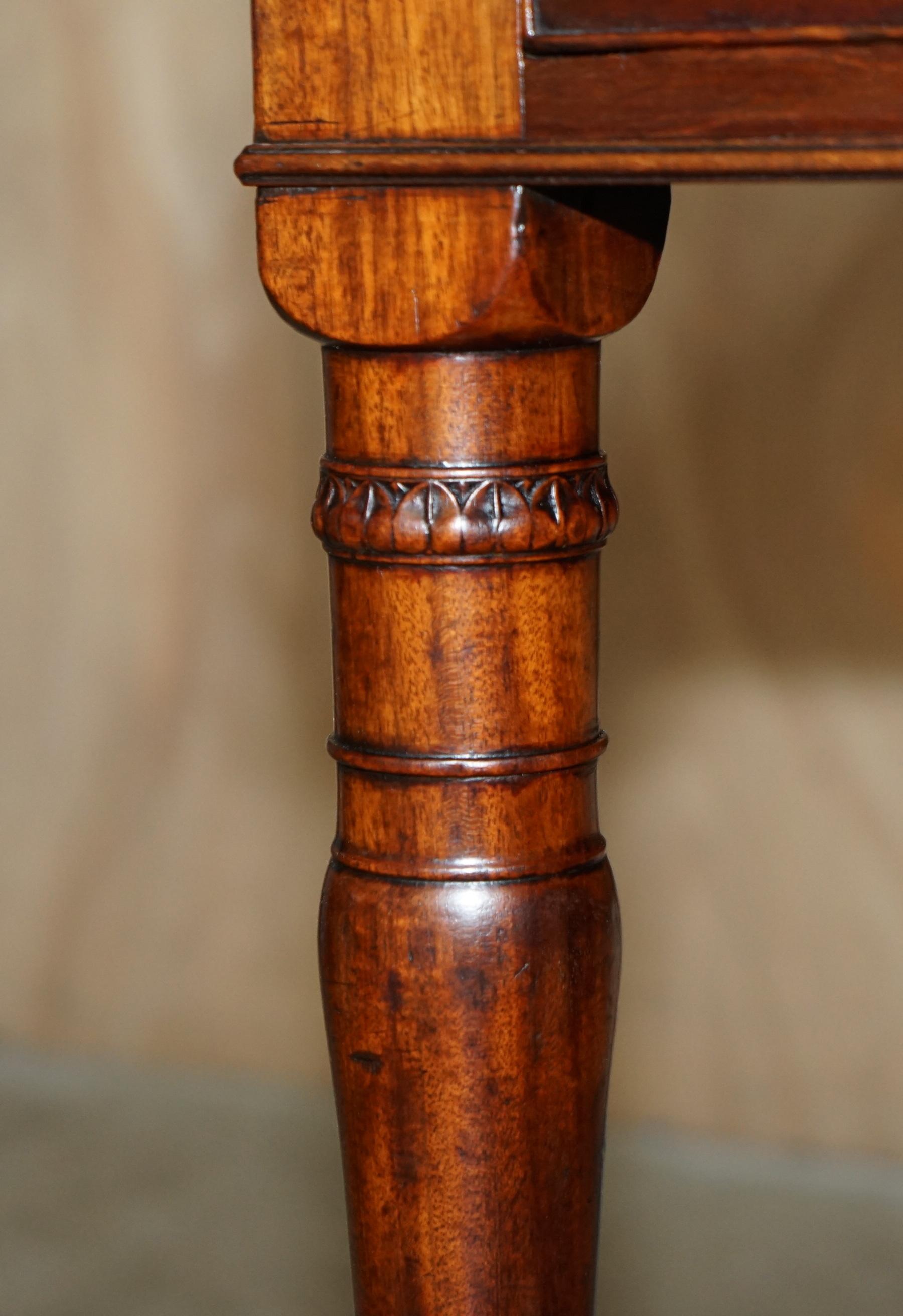 EXQUISITO ESCRITORIO DE MESA DE ESCRITURA EN CUERO MARRON RESTAURADO DE 1780 IRLANDA GEORGICA ANTiQUE en venta 8