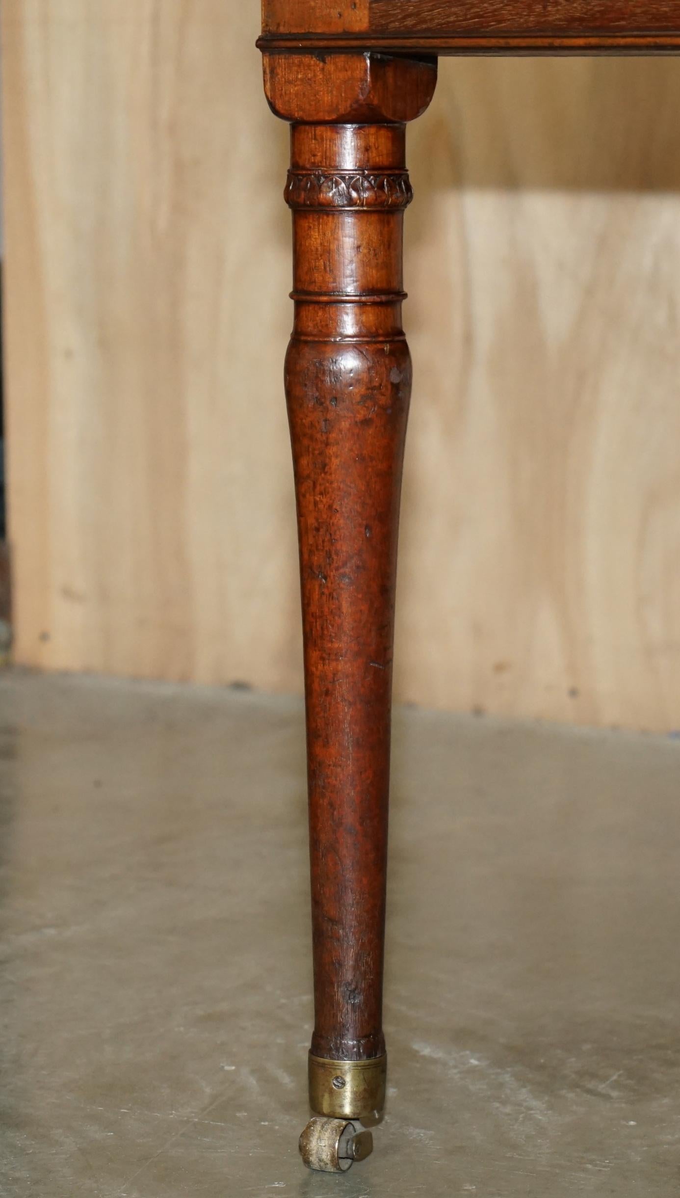 EXQUISITO ESCRITORIO DE MESA DE ESCRITURA EN CUERO MARRON RESTAURADO DE 1780 IRLANDA GEORGICA ANTiQUE Cuero en venta