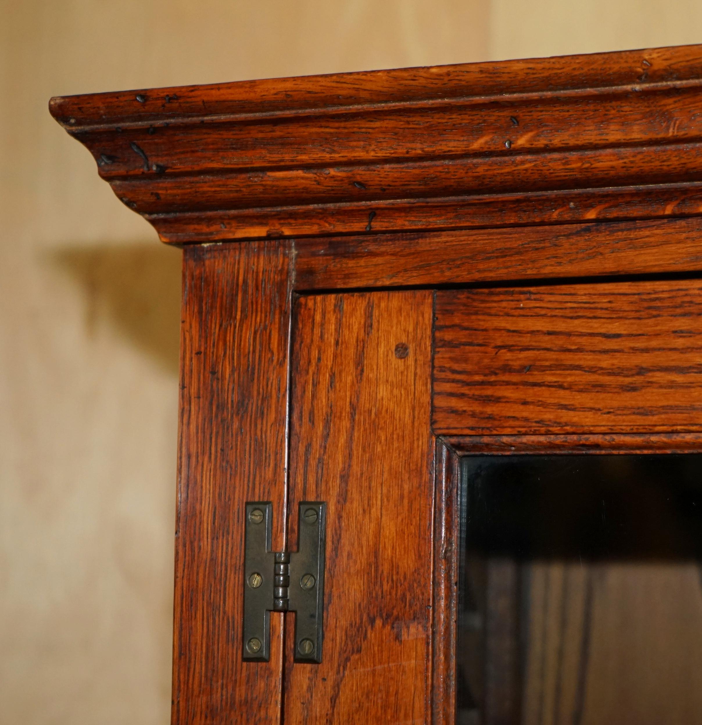 EXQUISITE ANTiQUE GEORGIAN PANELLED ELM & OAK WELSH DRESSER OR LIBRARY BOOKCASE 2