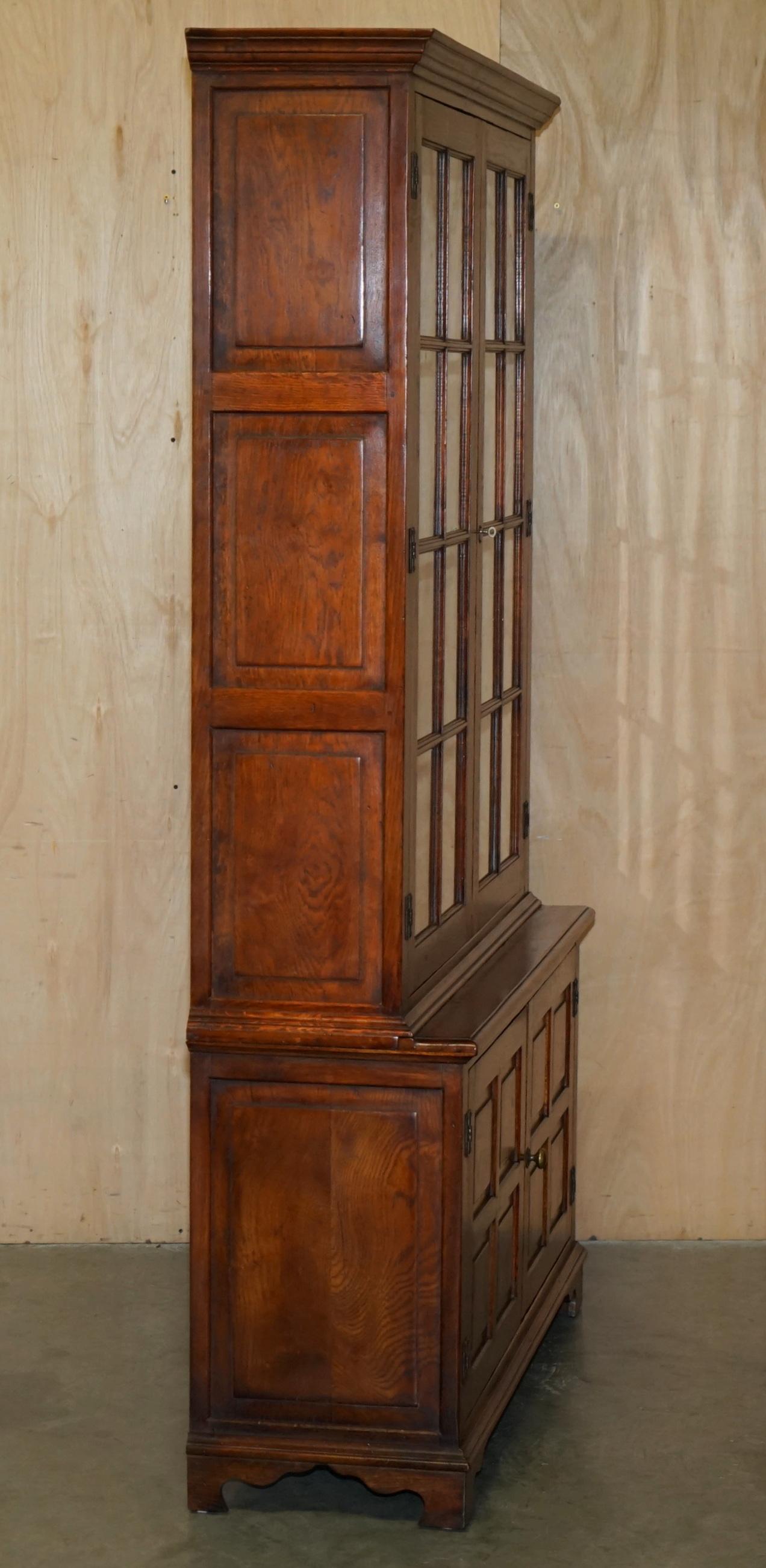 EXQUISITE ANTiQUE GEORGIAN PANELLED ELM & OAK WELSH DRESSER OR LIBRARY BOOKCASE 3