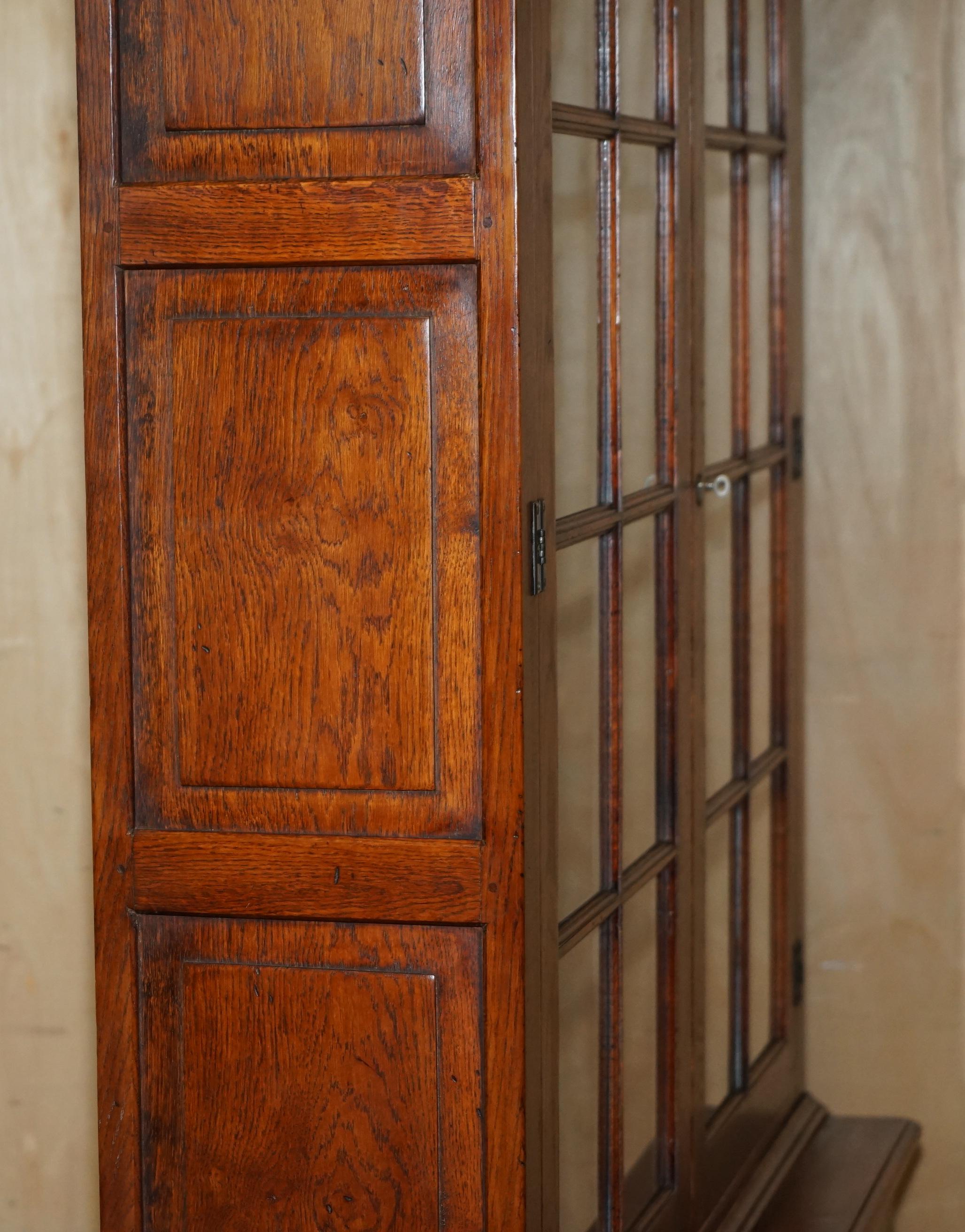 EXQUISITE ANTiQUE GEORGIAN PANELLED ELM & OAK WELSH DRESSER OR LIBRARY BOOKCASE 4