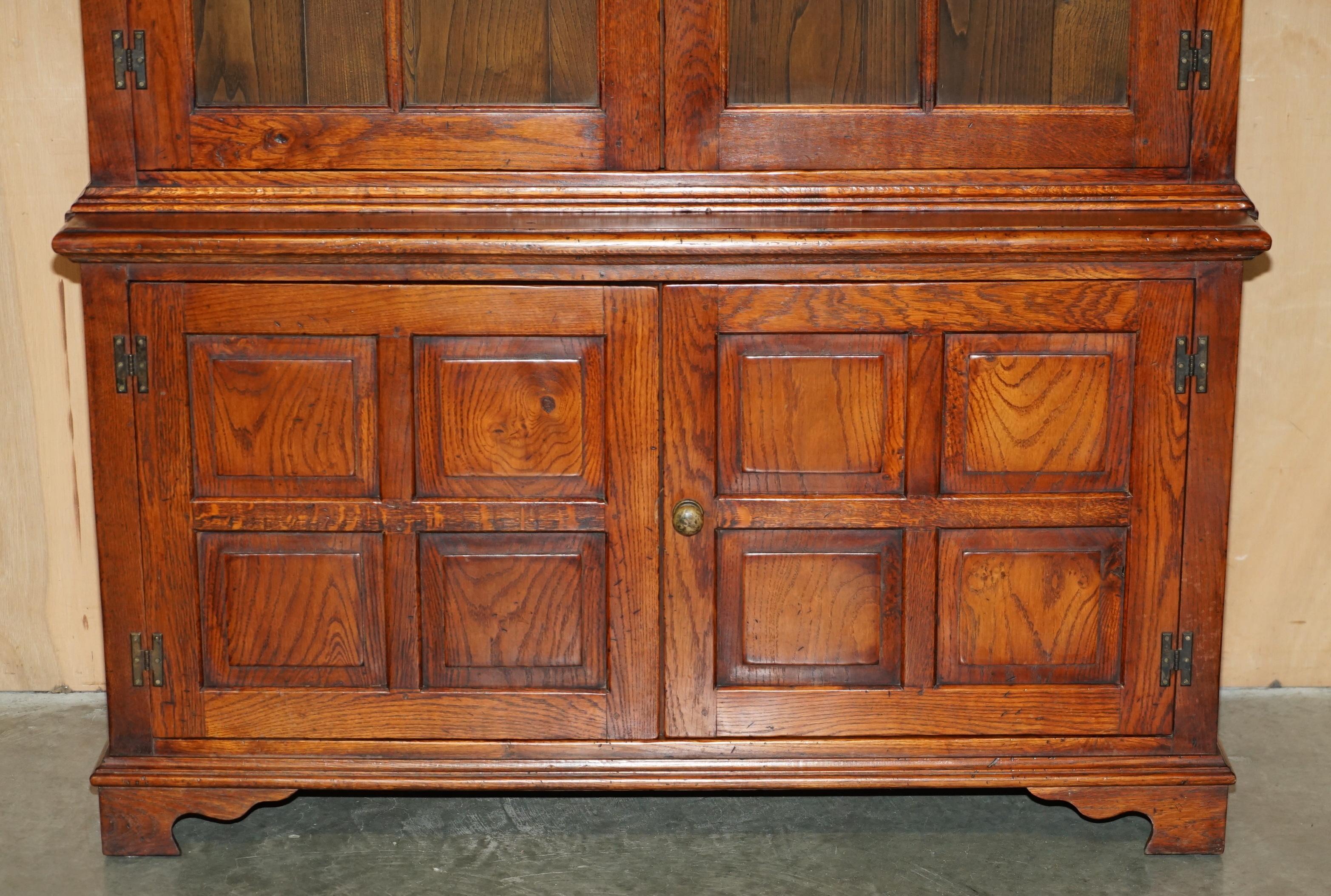 Georgian EXQUISITE ANTiQUE GEORGIAN PANELLED ELM & OAK WELSH DRESSER OR LIBRARY BOOKCASE