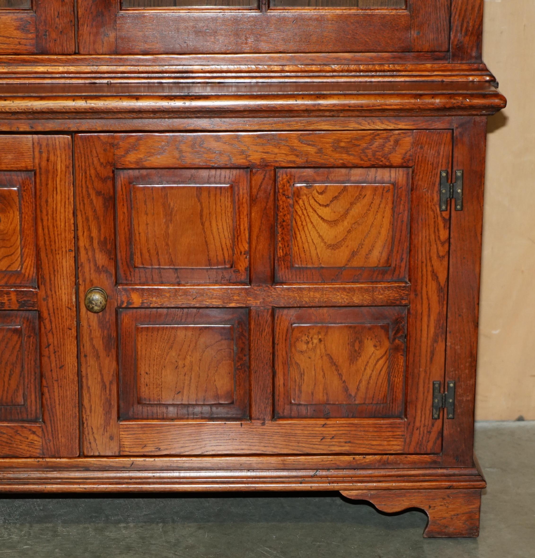 Hand-Crafted EXQUISITE ANTiQUE GEORGIAN PANELLED ELM & OAK WELSH DRESSER OR LIBRARY BOOKCASE