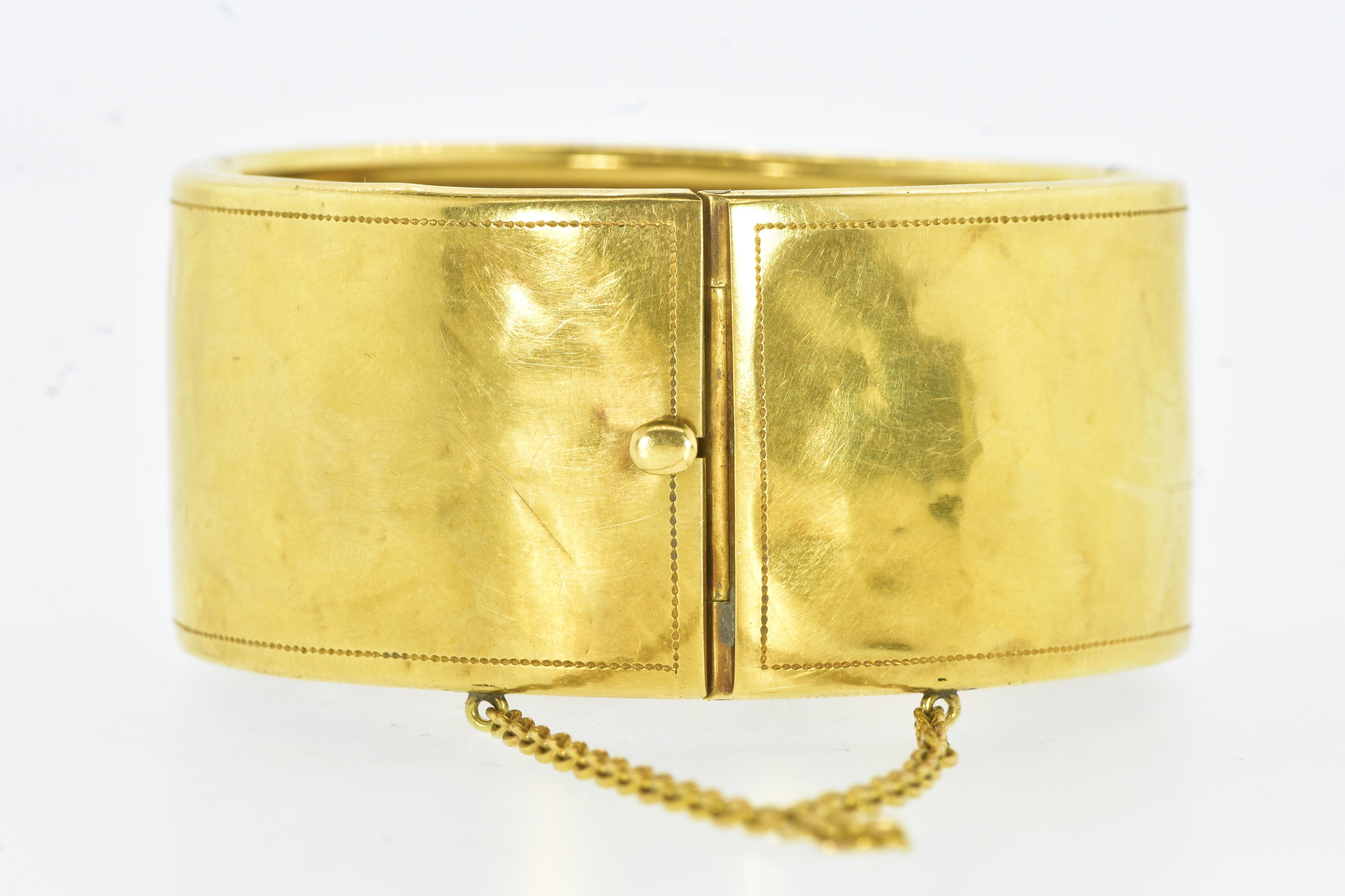 Antikes, handbemaltes und signiertes 18K-Armband aus Emaille, französisch, um 1850 9