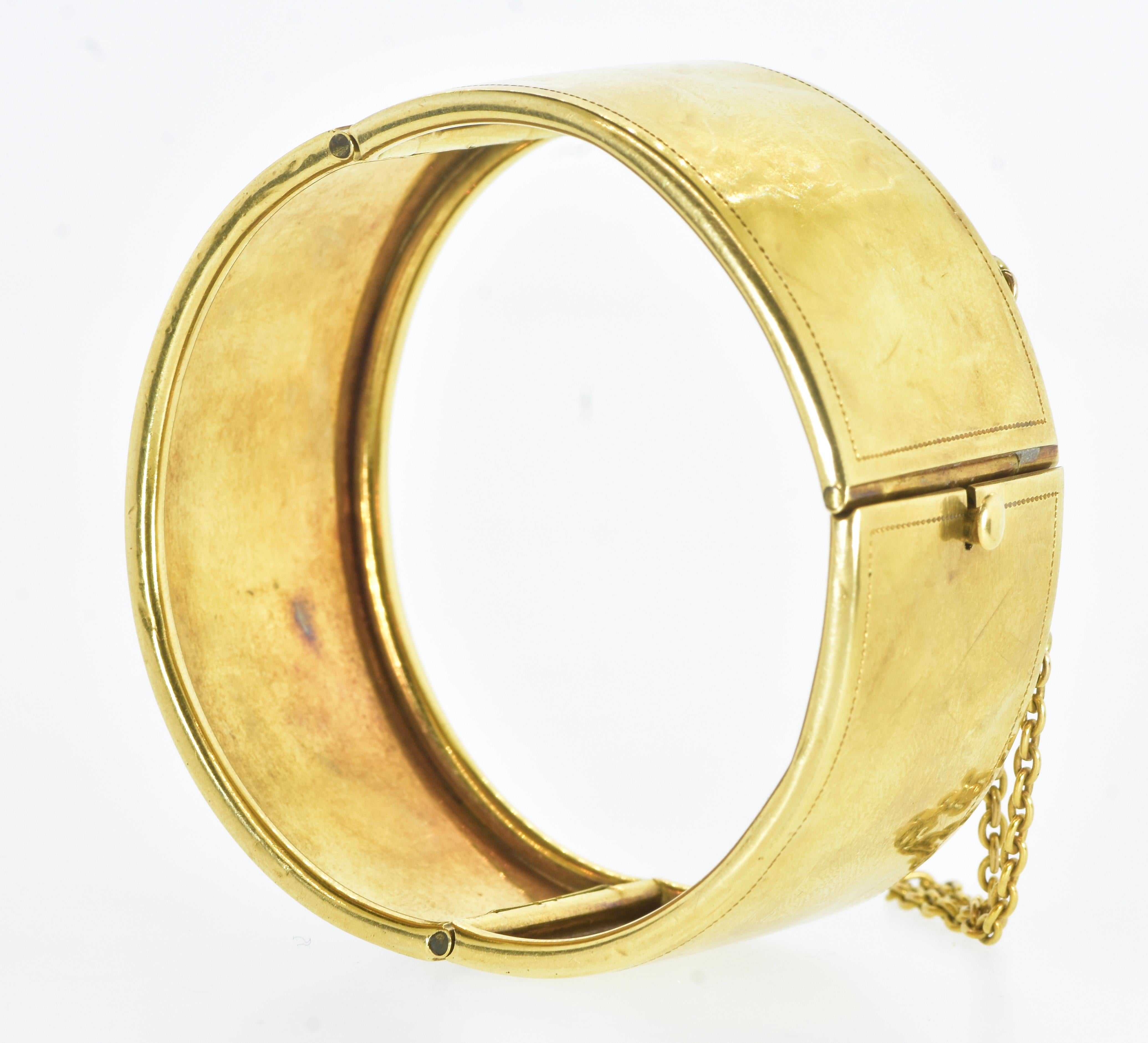 Antikes, handbemaltes und signiertes 18K-Armband aus Emaille, französisch, um 1850 11