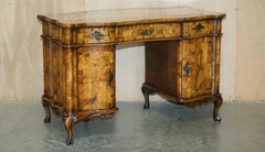 EXQUISITE ANTIQUE ITALIAN CIRCA 1860 OLIVE WOOD DESK WRITING TABLE SUBLiME WOOD