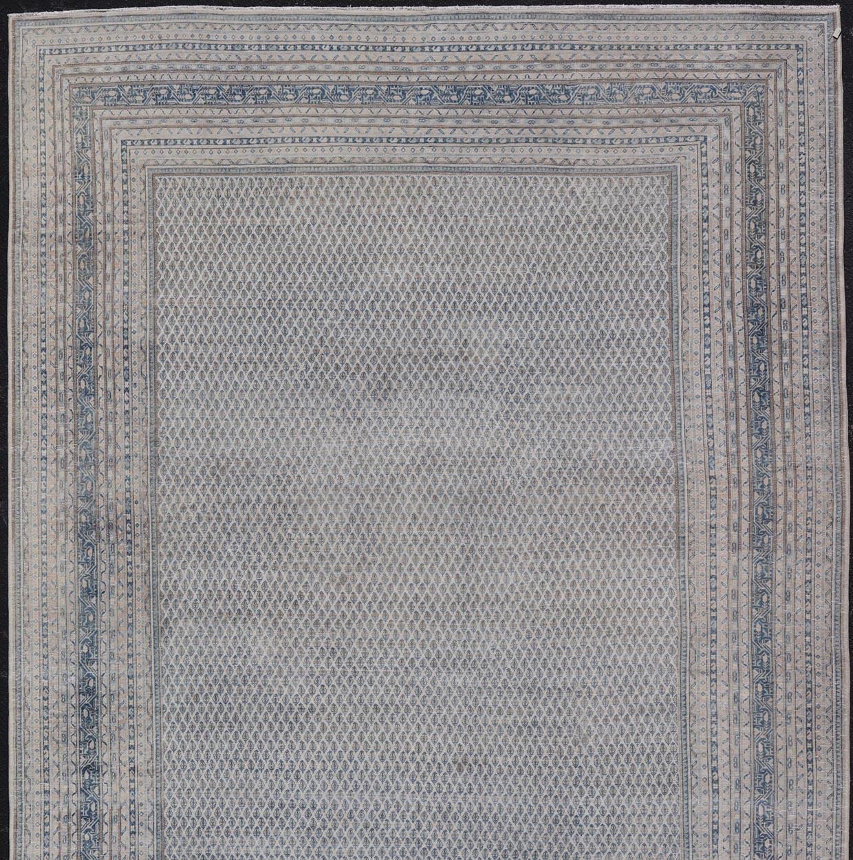 Exquisiter antiker persischer Täbris-Teppich mit geometrischem Design 10'8 x 17'0 (Handgeknüpft) im Angebot