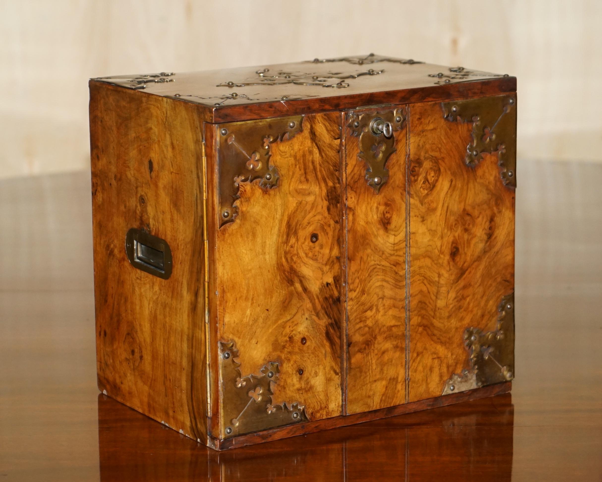 Royal House Antiques

Royal House Antiques is delighted to offer for sale this rather lovely antique original circa 1810-1820 Burr & Burl Walnut with oversized brass fittings Cigar Humidor cabinet 

A very good looking and well made piece, the