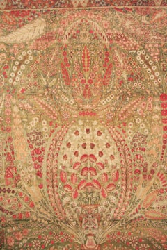 Exquisite Aqua Green Antique Laver Kirman Millefleurs Rug