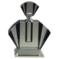 Retro Exquisite Art Deco Black Crystal Perfume Bottle