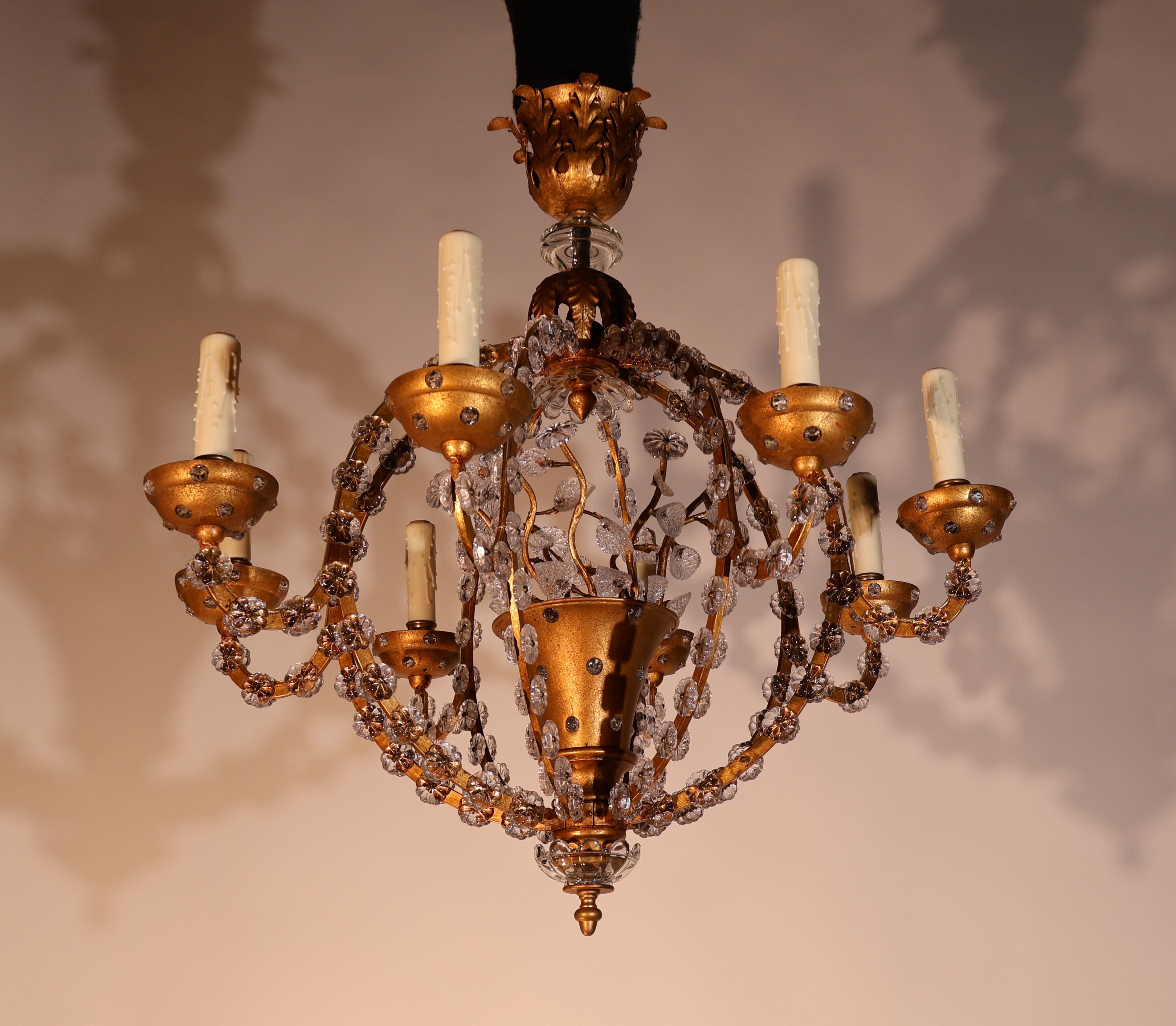 Art Déco Squisito lampadario Art Deco in vendita