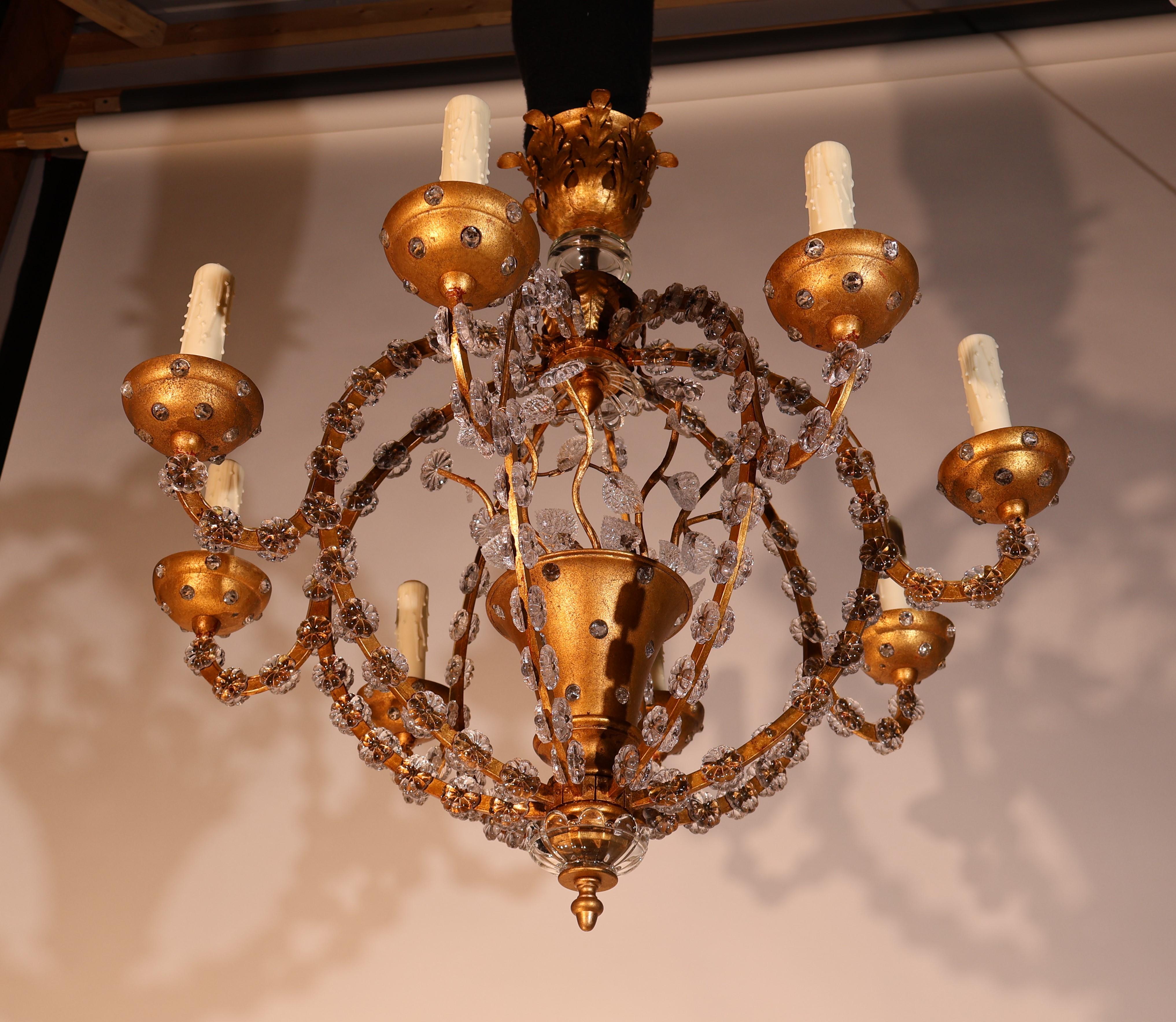 Francese Squisito lampadario Art Deco in vendita