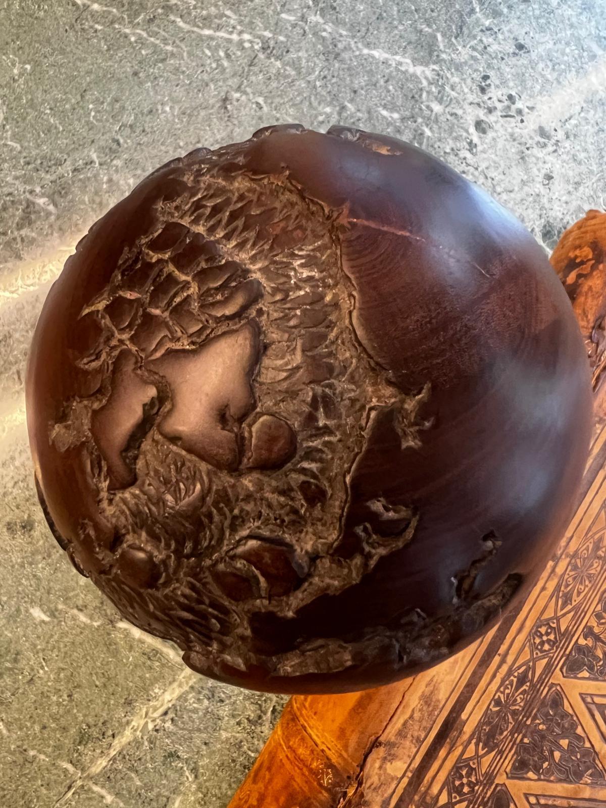 Exquisite Art Deco Ebony World Globe Vienna 1900 For Sale 1