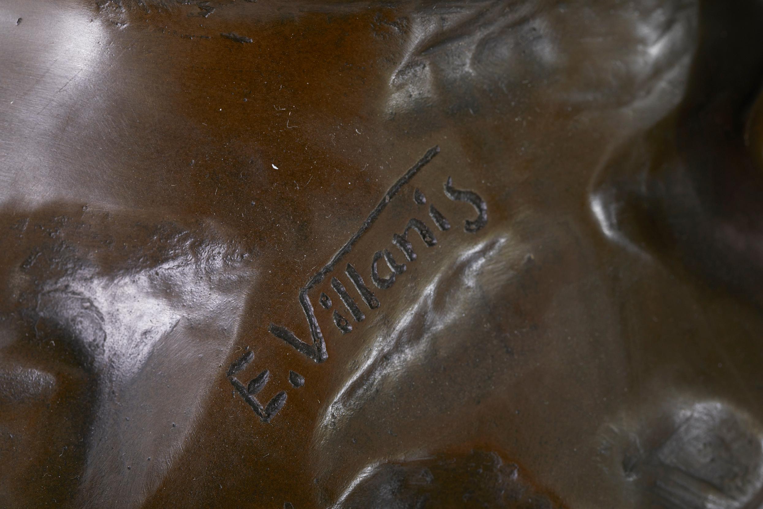 Exquisiter Bronzestück / Vase im Art nouveau-Stil im Angebot 2