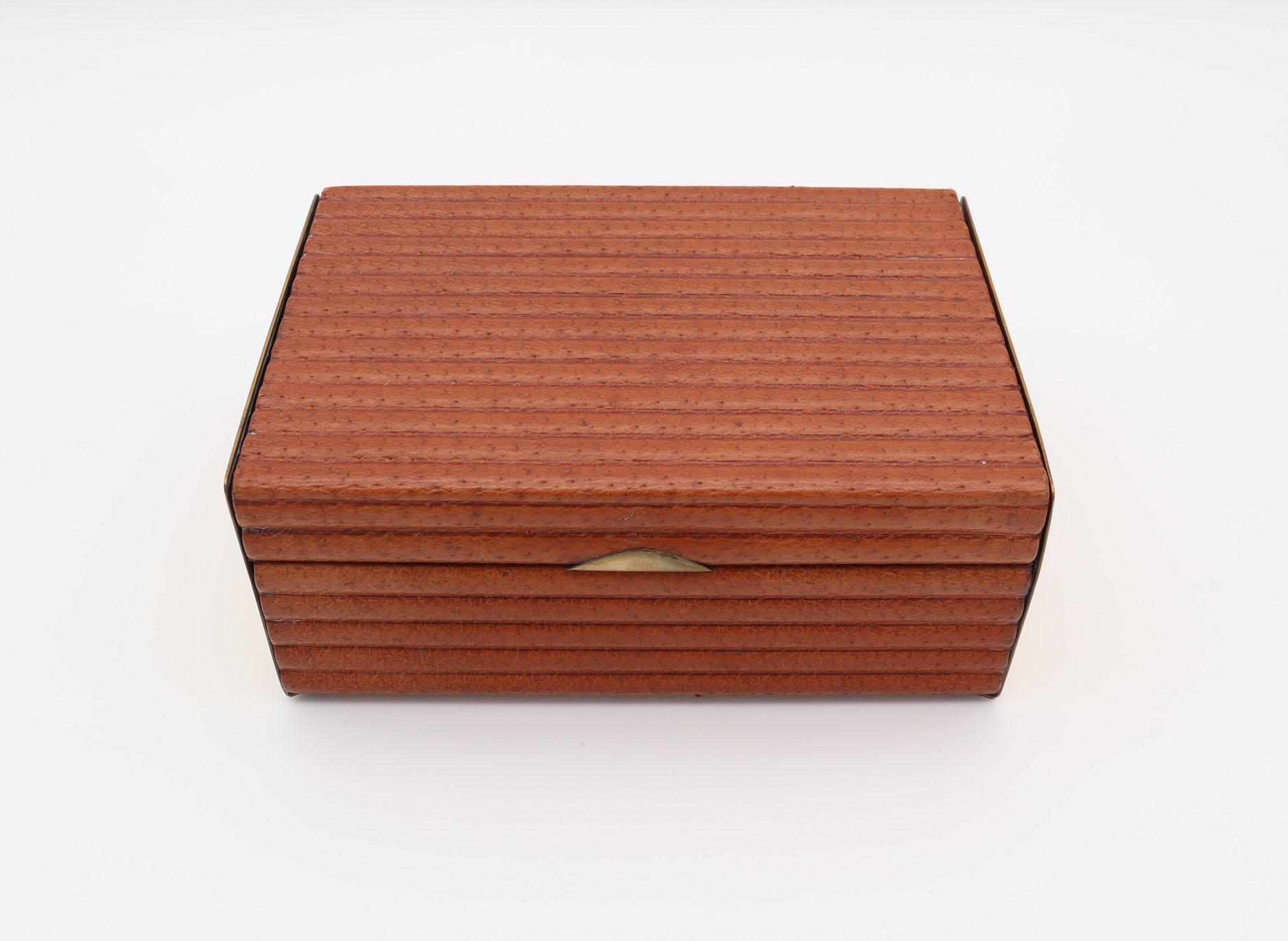 Hand-Crafted Exquisite Austrian Cigarette and Cigar Box in the Style of Carl Aubock For Sale