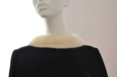Exquisite Bard's Vintage Black Velvet and Blond Mink Gown with Low Back S+