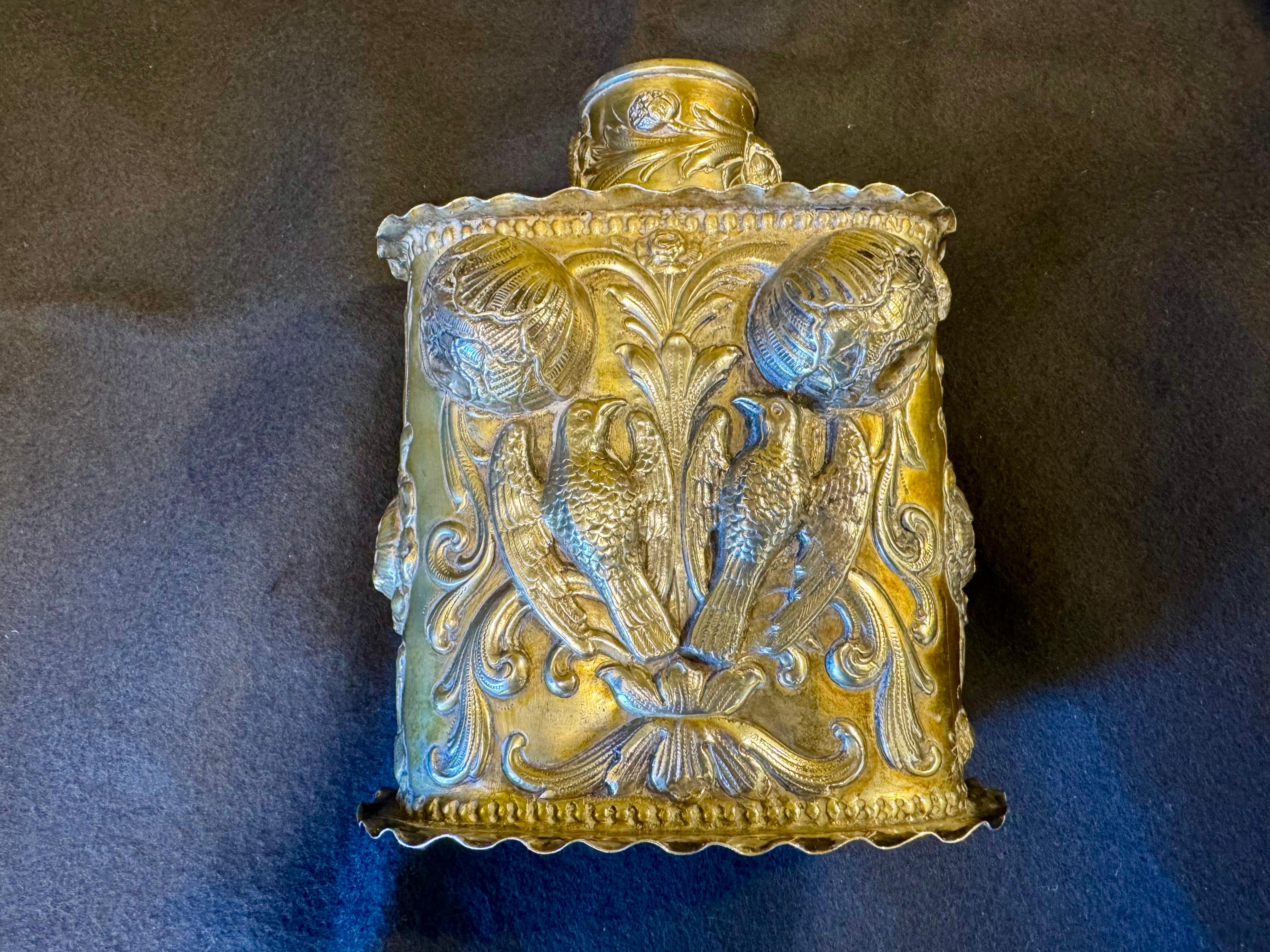 Exquise boîte à thé en argent de style baroque - Simon Rosenau, Bad Kissingen en vente 1