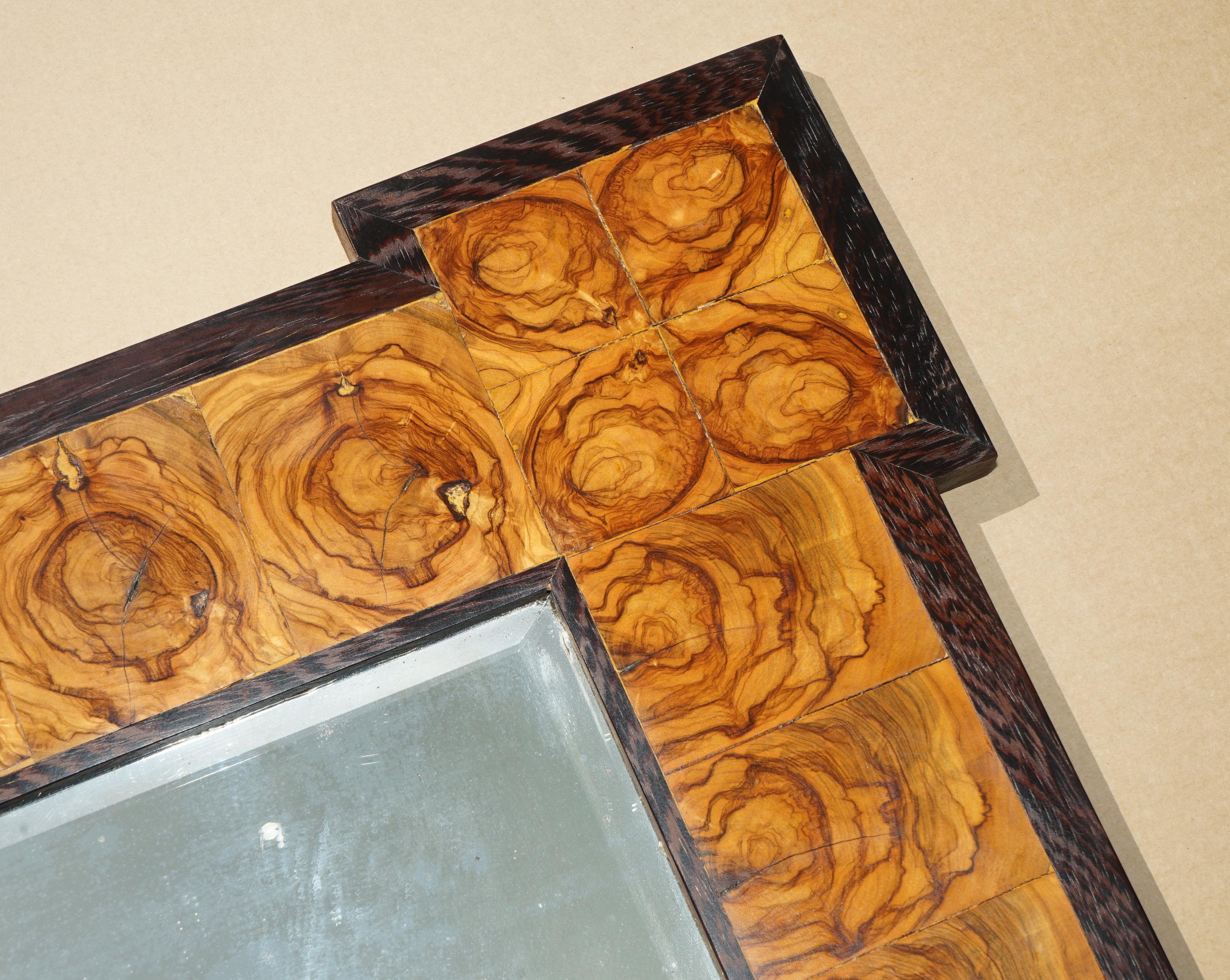 EXQUISITE OYSTER LABURNUM WOOD WALL MiRROR SUBLIME PATINA Bon état - En vente à West Sussex, Pulborough
