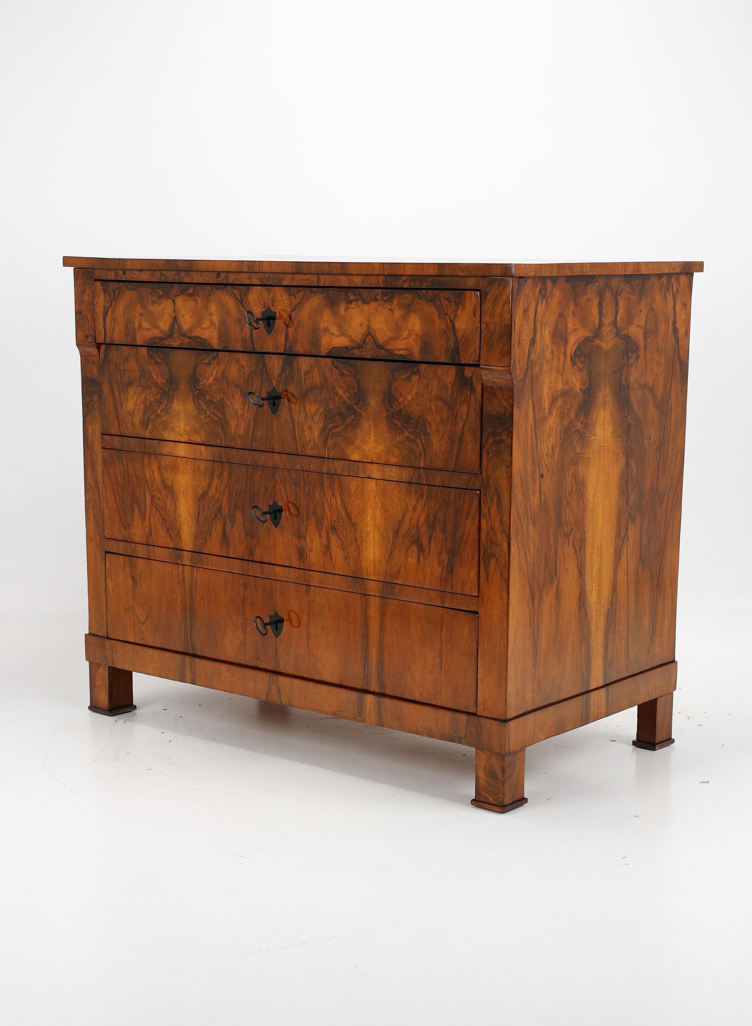 Polished Exquisite Biedermeier Commode, Circa 1820 For Sale