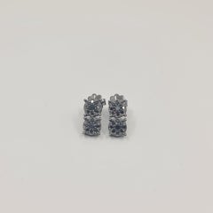 Exquisite Black Diamond Earrings 0.57 Carat 18K Black Gold Round Cut