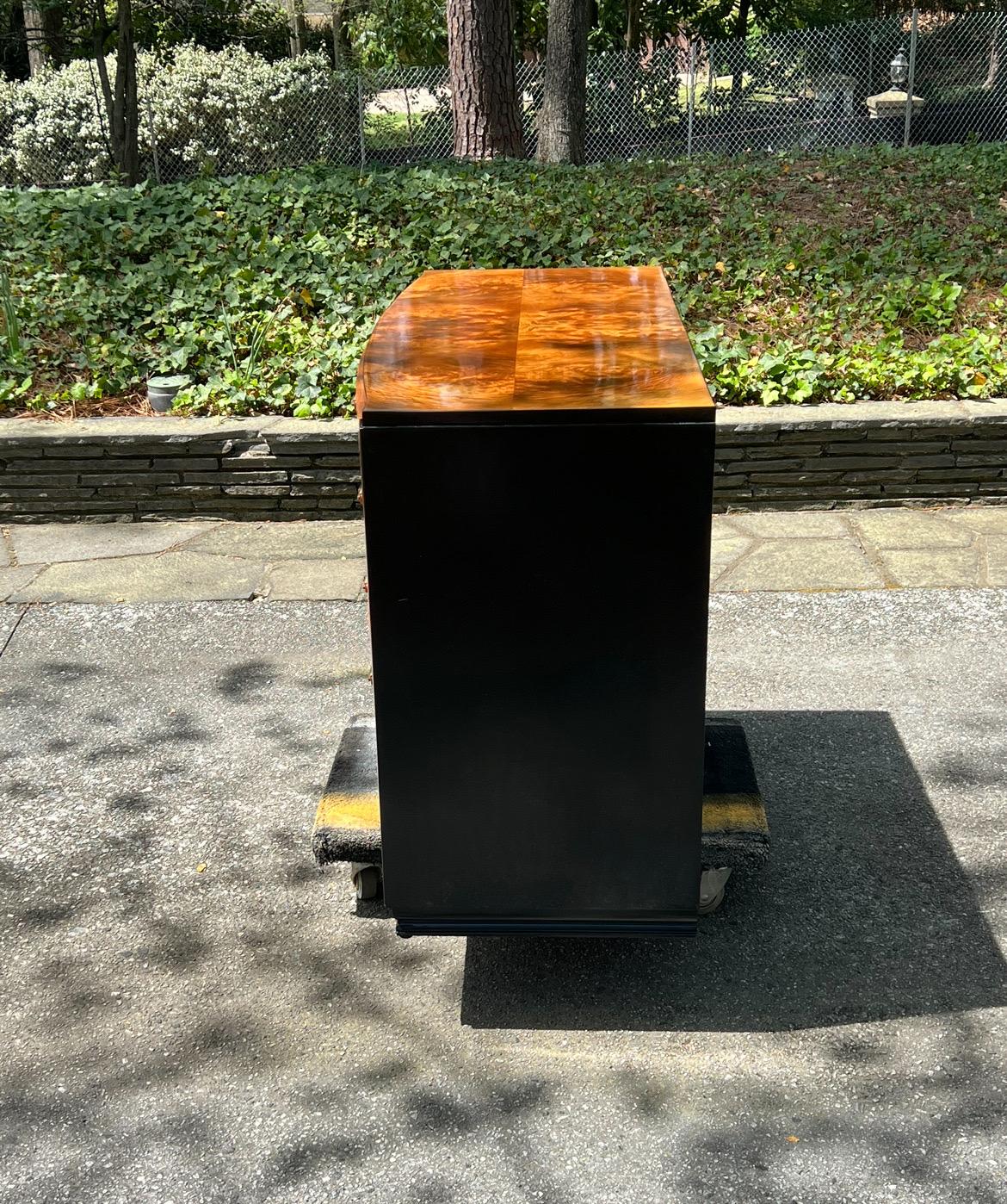 Exquisite Black Walnut Art Deco Commode by Donald Deskey for Widdicomb, c 1935 For Sale 6