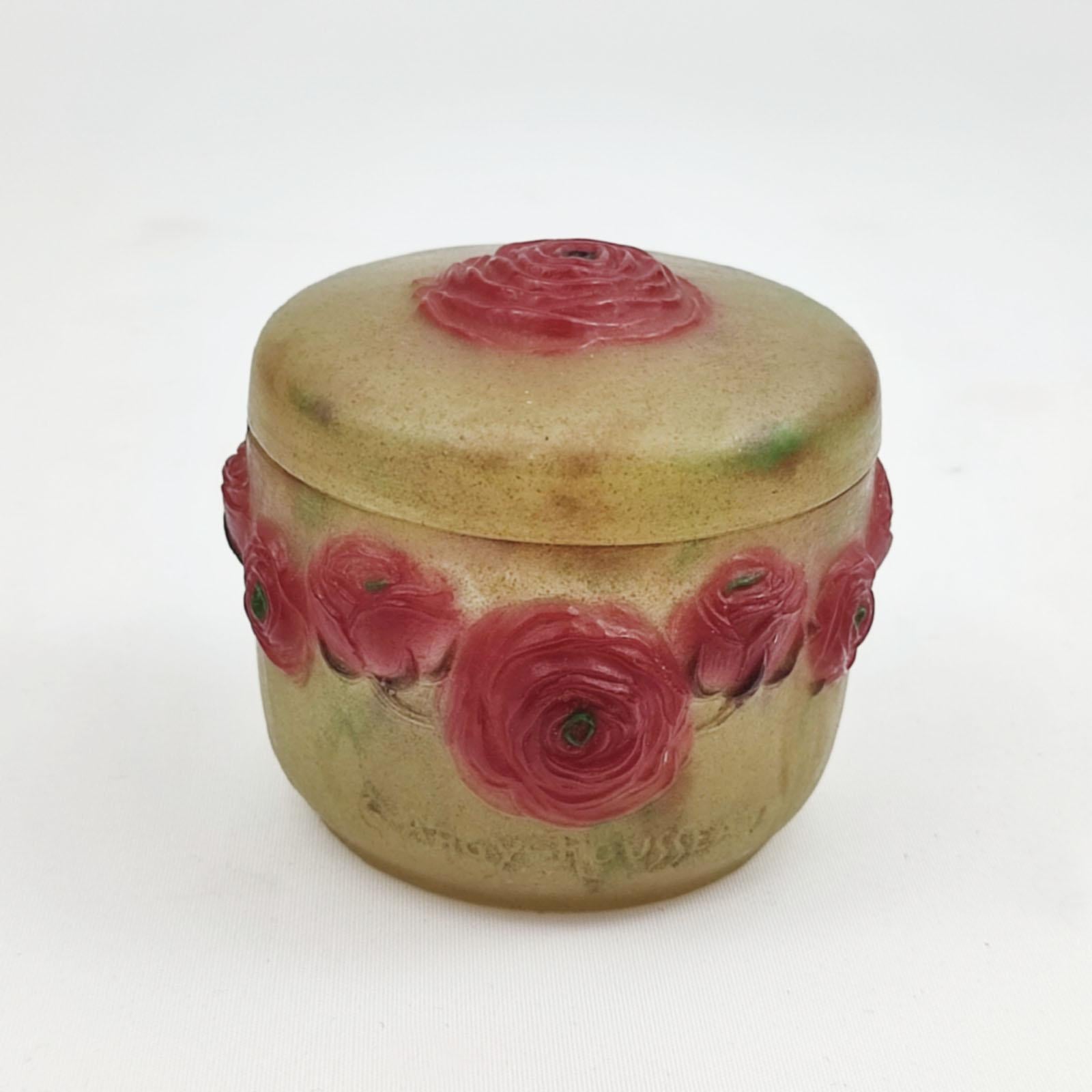 XX secolo Exquisite Box in Pate De Verre by G. Argy-Rousseau in vendita