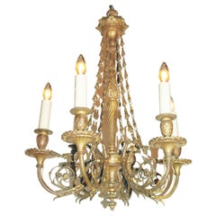 Antique Exquisite Bronze Chandelier