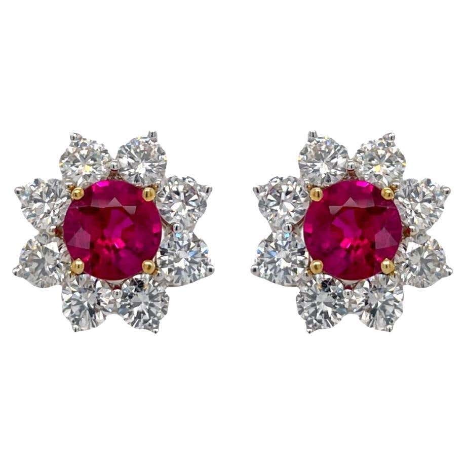 Elegant Burmese Ruby and Diamond Earrings For Sale at 1stDibs | how ...