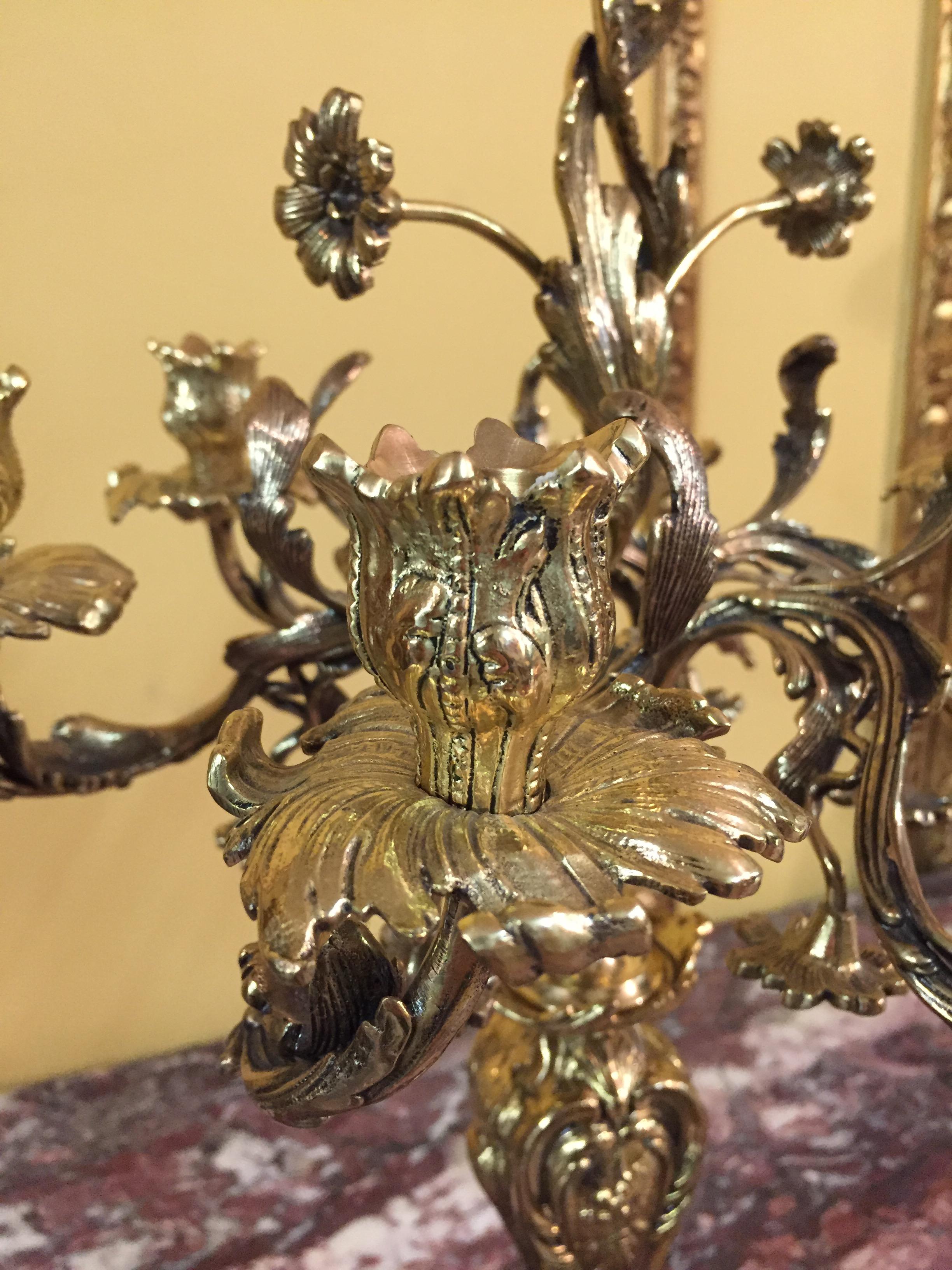 Exquisite Candelabra in Rococo Style For Sale 5