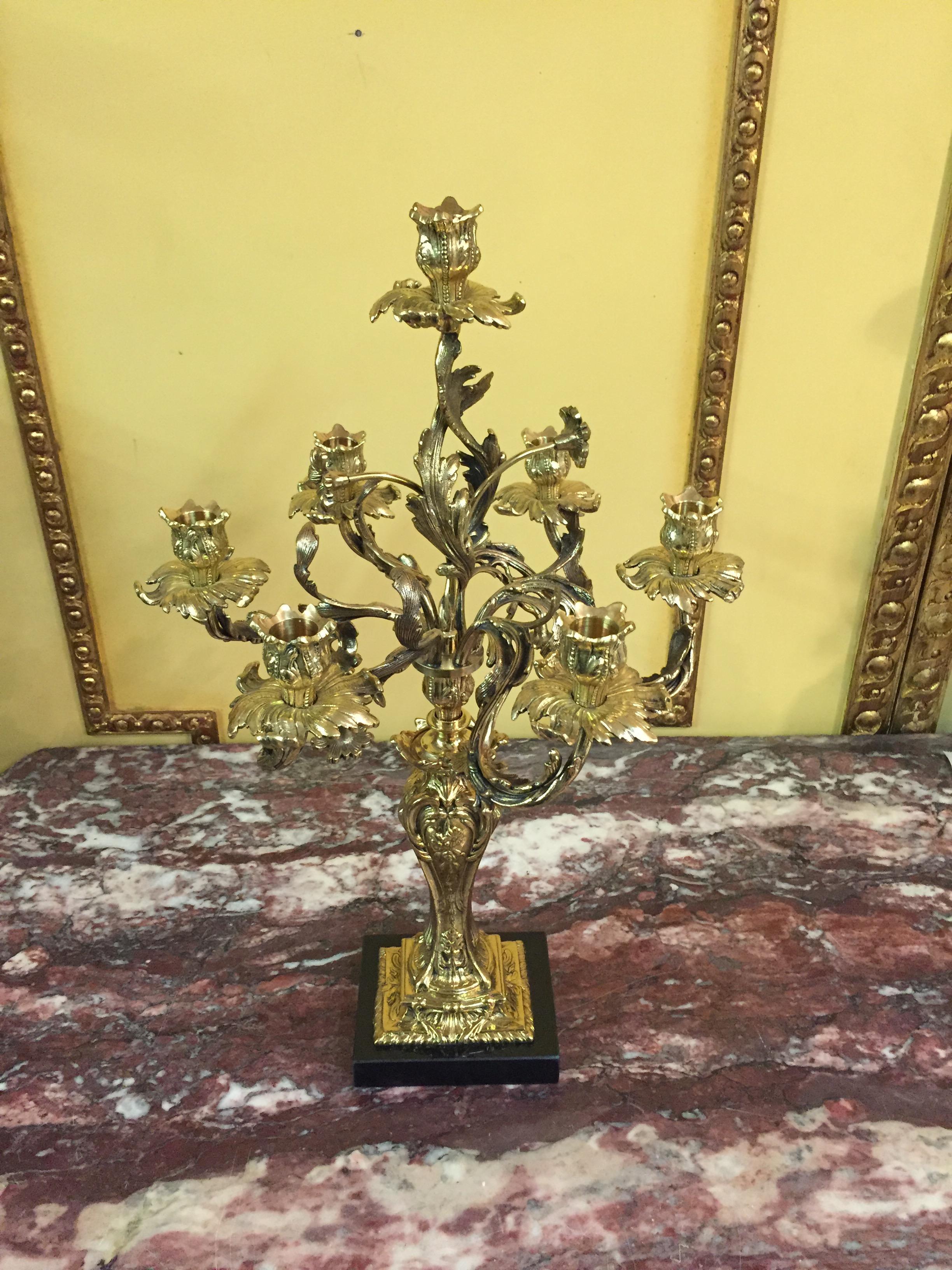 Francese Squisiti candelabri in stile rococò in vendita